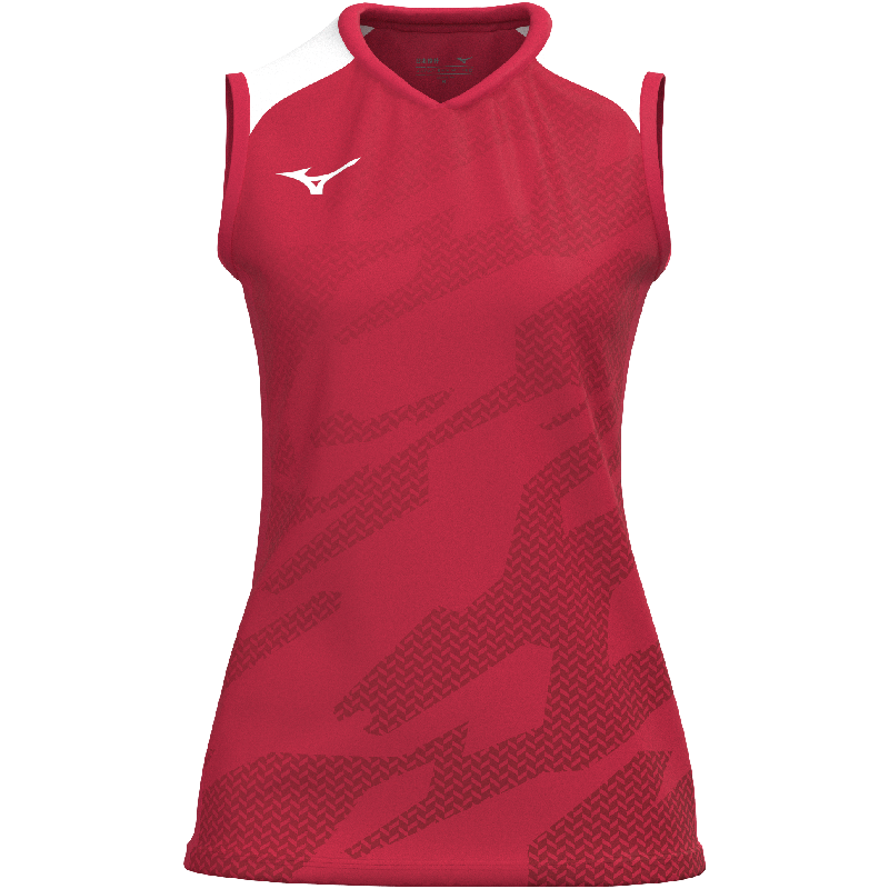 Mizuno Ärmelloses Sportshirt Game Meisaigara – Damen | V2EAC712 – Rot/Weiß