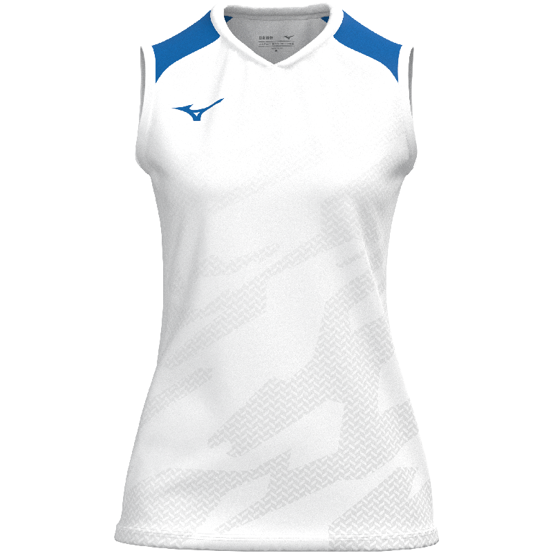 Mizuno Ärmelloses Sportshirt Game Meisaigara – Damen | V2EAC712 – Weiß/Royalblau