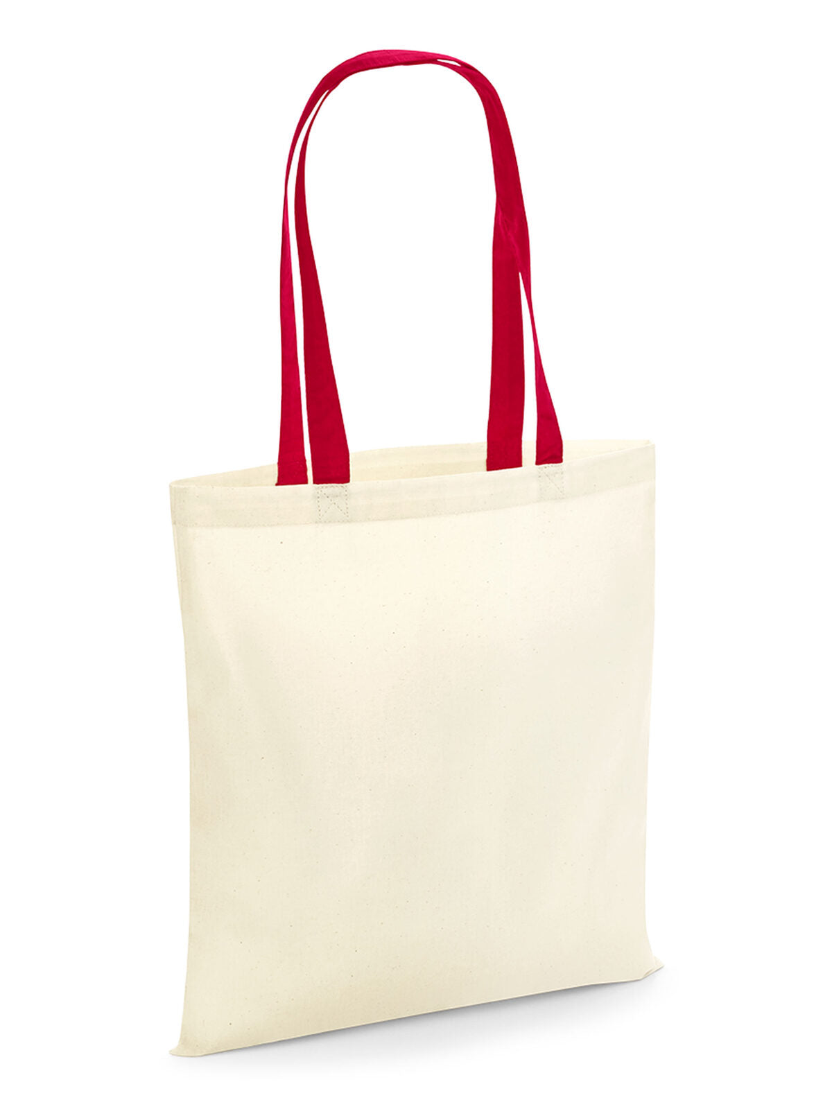 Bag for Life - Contrast Handles Herren Tasche / Rucksack – Westford Mill – Farbe natural/classic red – individuell veredelbar