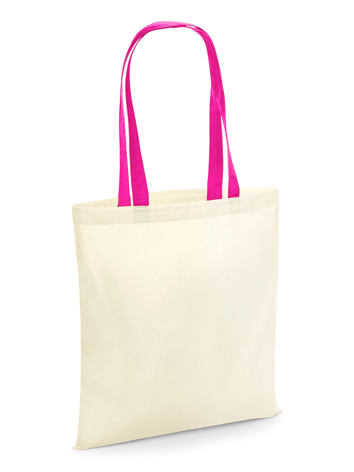 Bag for Life - Contrast Handles Herren Tasche / Rucksack – Westford Mill – Farbe natural/fuchsia – individuell veredelbar