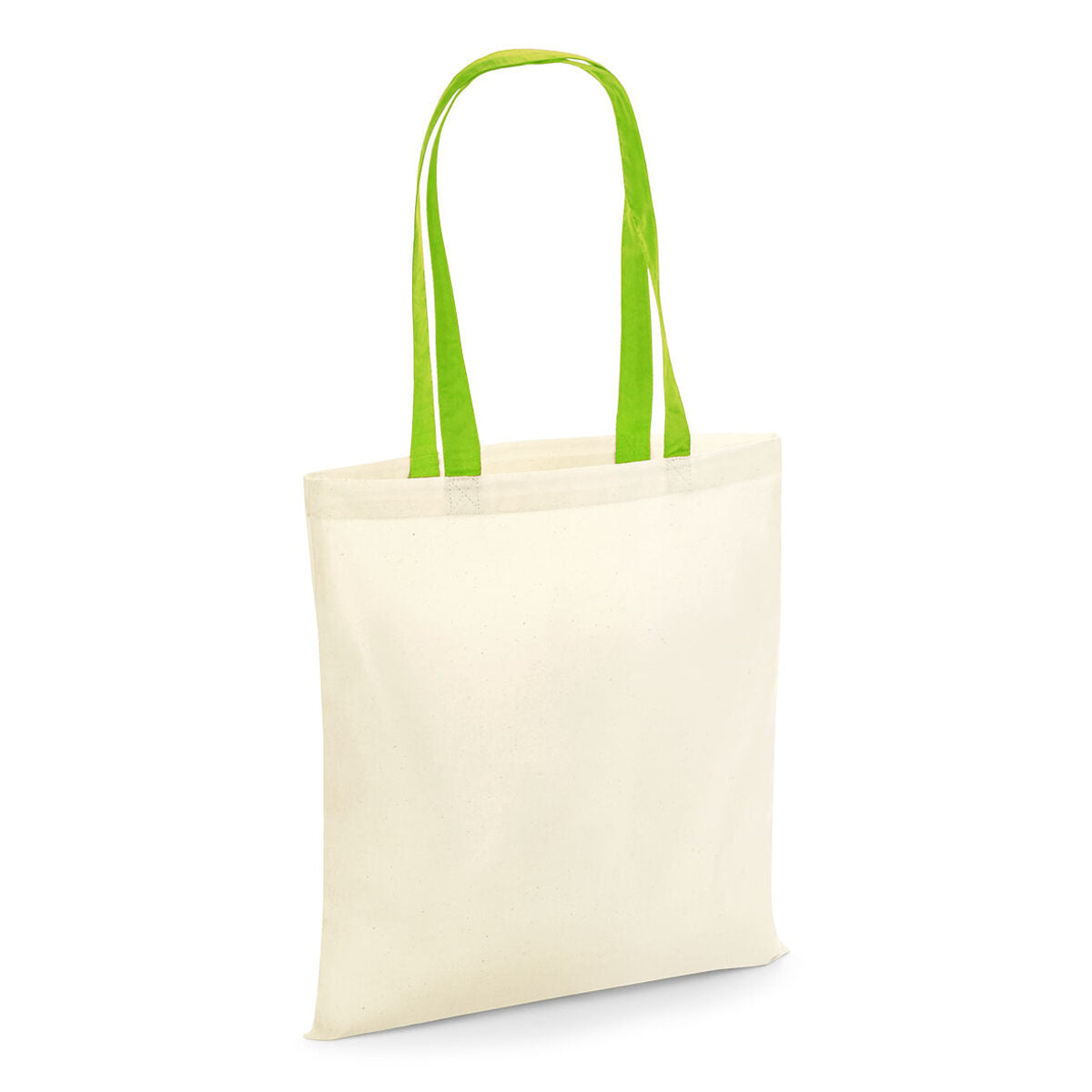 Bag for Life - Contrast Handles Herren Tasche / Rucksack – Westford Mill – Farbe natural/lime green – individuell veredelbar