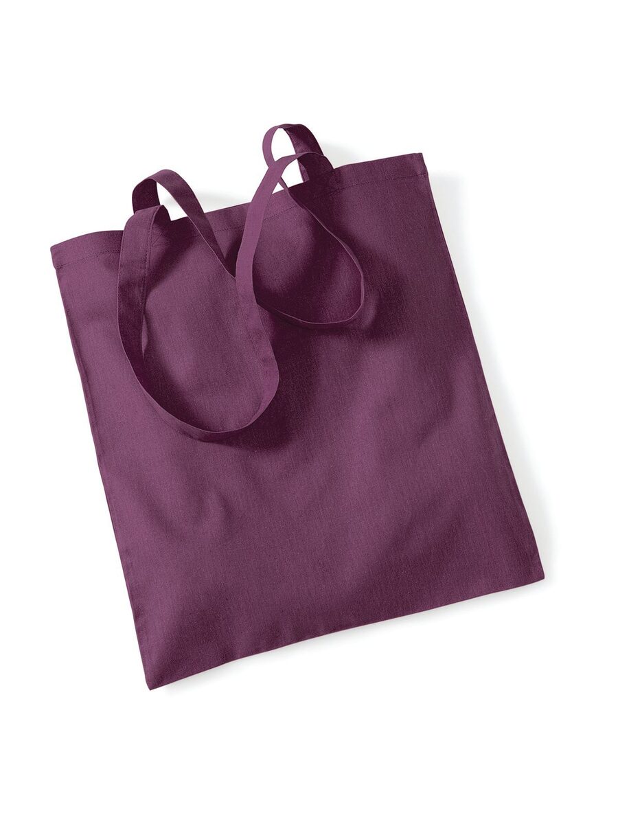 Shopper Bag For Life - Long Handles Herren Tasche / Rucksack – Westford Mill – Farbe plum – individuell veredelbar