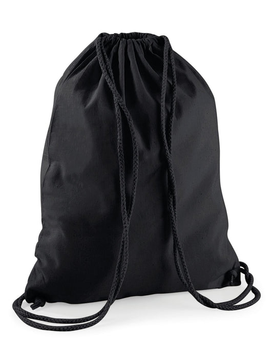 Cotton Gymsac Herren Tasche / Rucksack – Westford Mill – Farbe black/black – individuell veredelbar