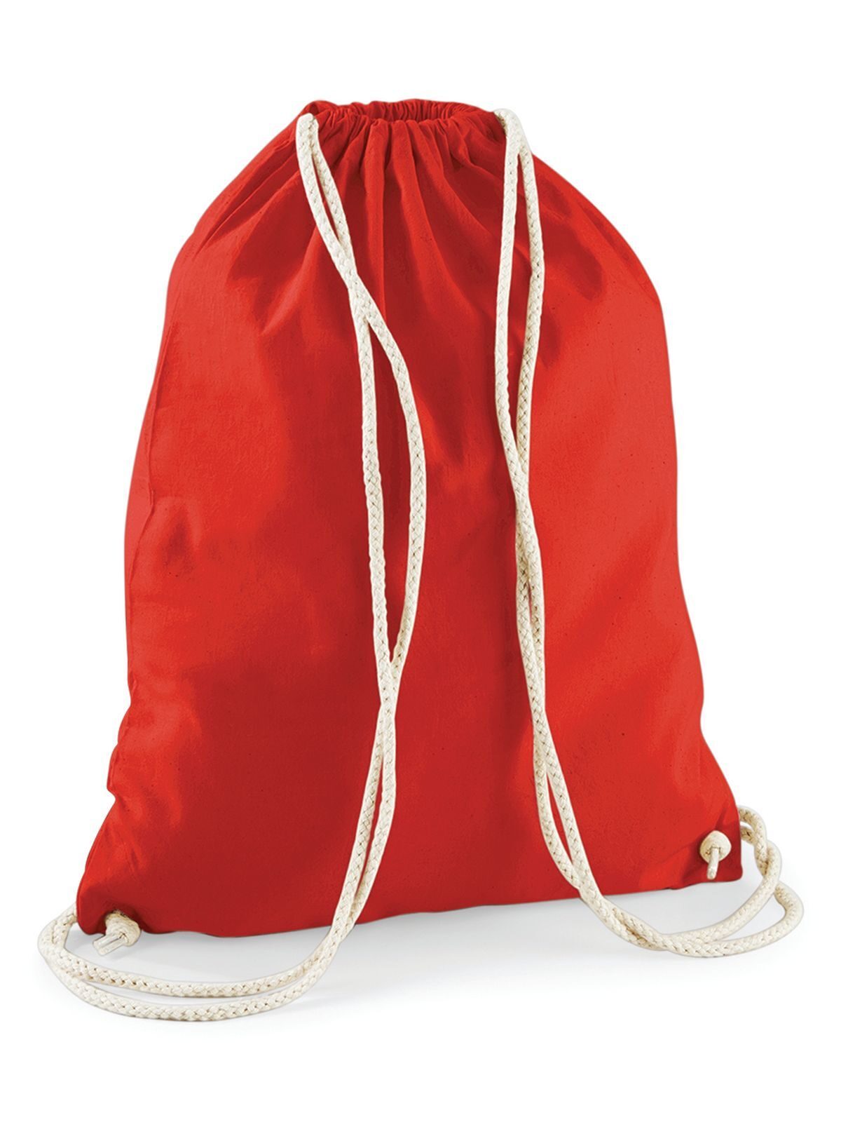 Cotton Gymsac Herren Tasche / Rucksack – Westford Mill – Farbe bright red – individuell veredelbar