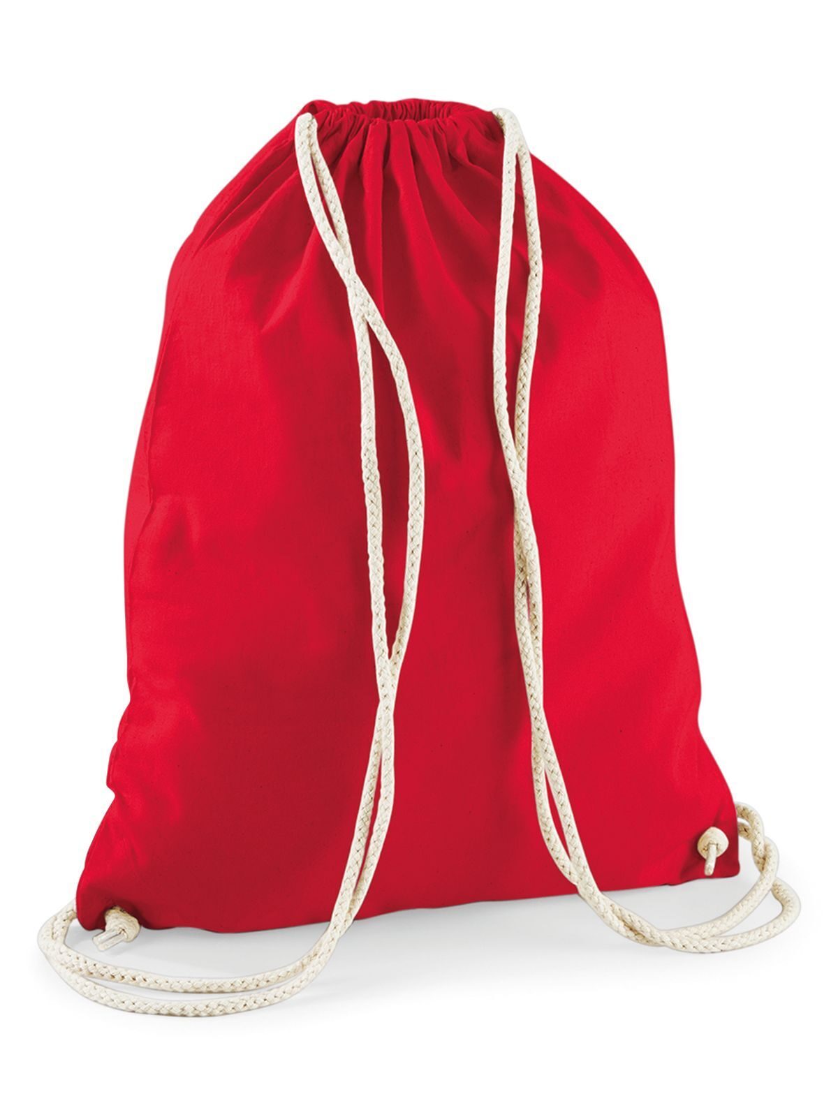 Cotton Gymsac Herren Tasche / Rucksack – Westford Mill – Farbe classic red – individuell veredelbar