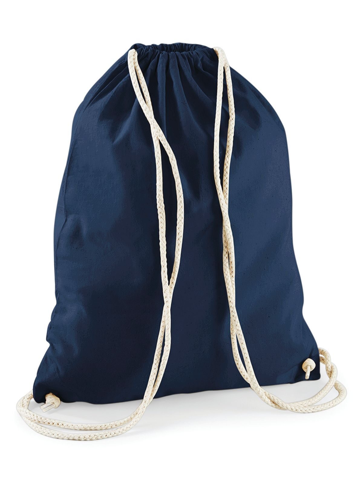 Cotton Gymsac Herren Tasche / Rucksack – Westford Mill – Farbe french navy – individuell veredelbar