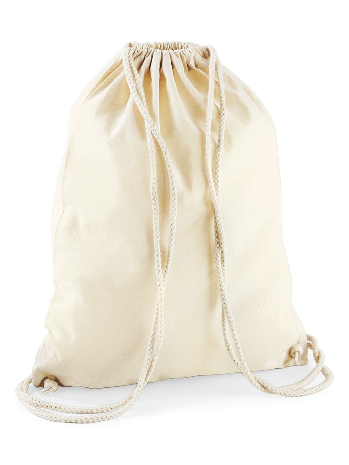 Cotton Gymsac Herren Tasche / Rucksack – Westford Mill – Farbe Natur – individuell veredelbar
