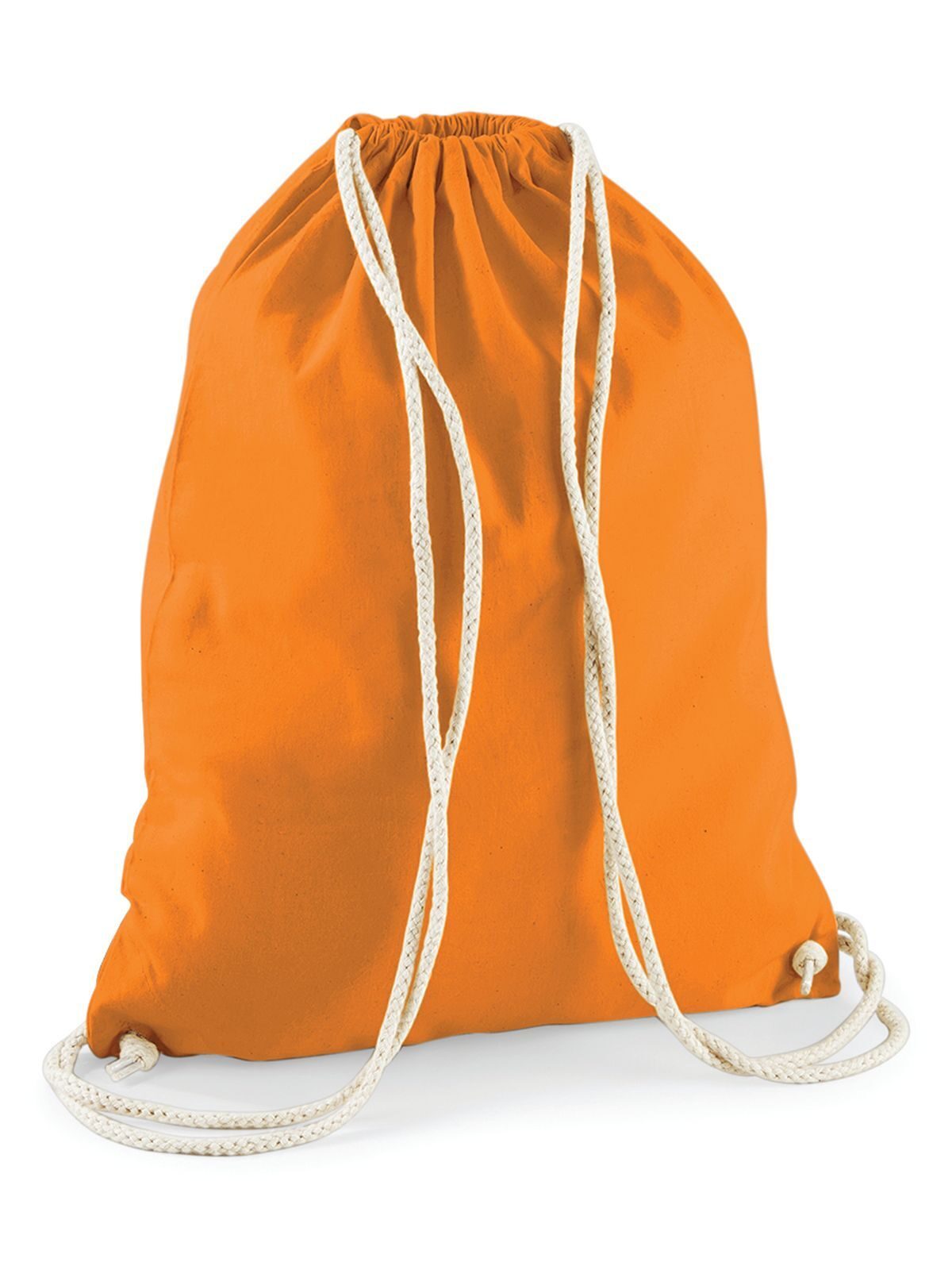 Cotton Gymsac Herren Tasche / Rucksack – Westford Mill – Farbe Orange – individuell veredelbar