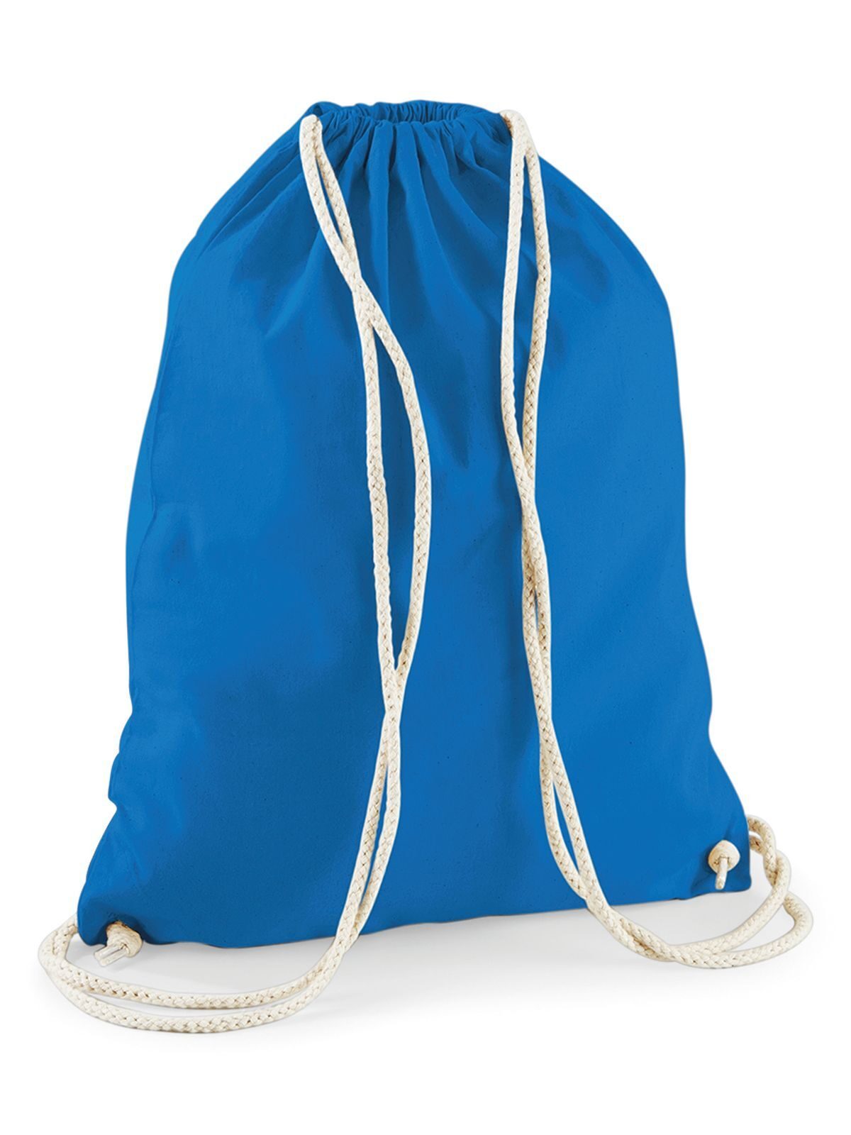 Cotton Gymsac Herren Tasche / Rucksack – Westford Mill – Farbe sapphire blue – individuell veredelbar