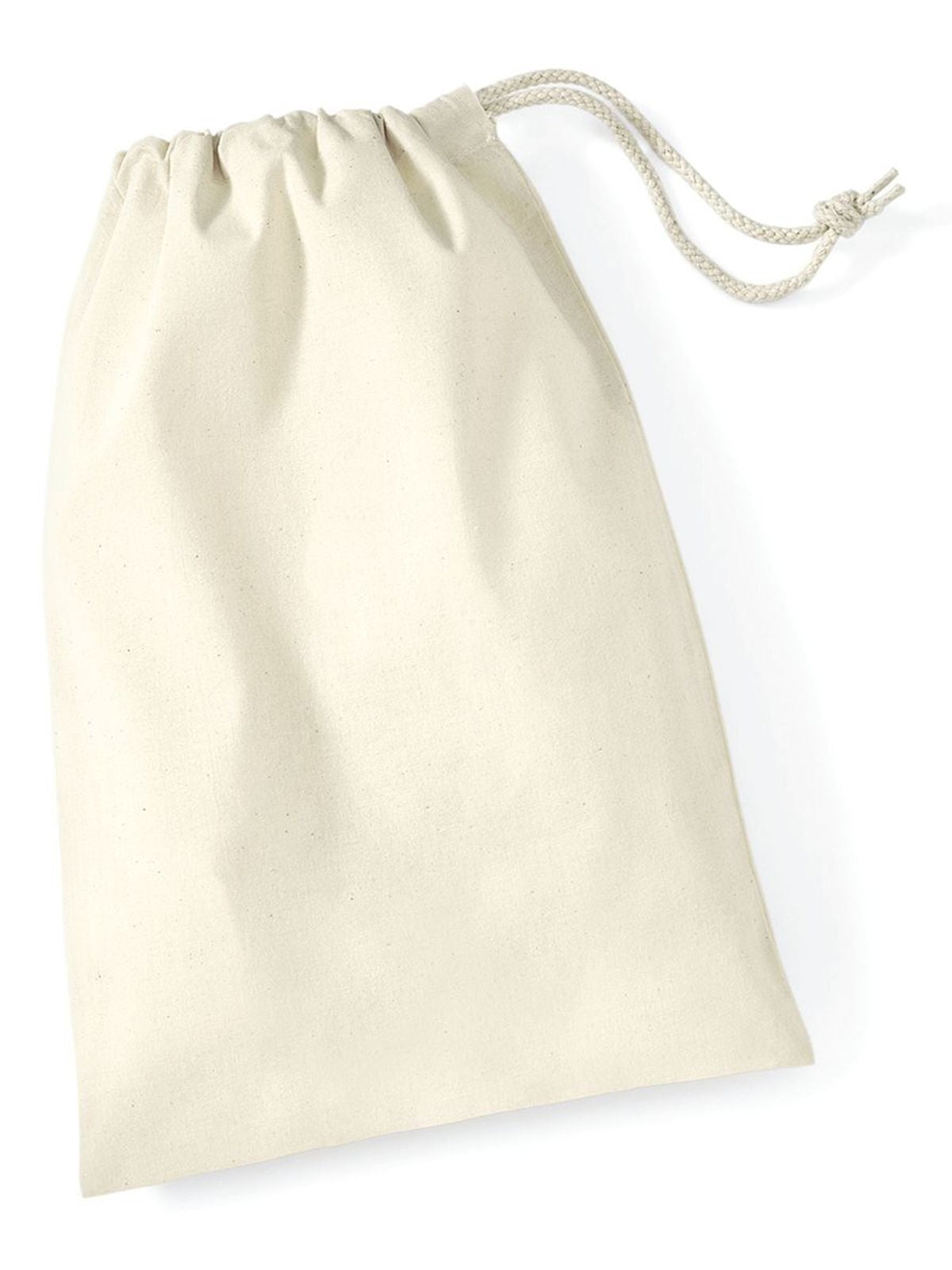 Sacchetto in cotone taglia S Tasche / Rucksack – Westford Mill – Farbe Natur – individuell veredelbar