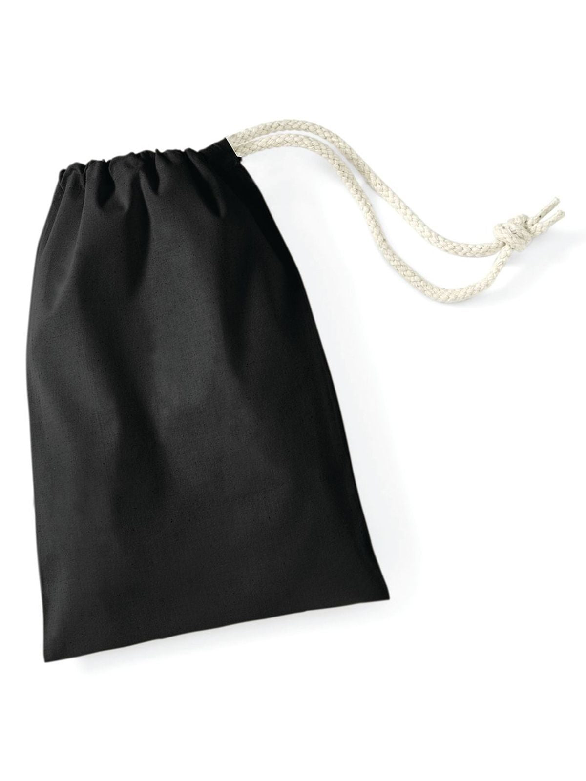 Sacchetto in cotone taglia XS Tasche / Rucksack – Westford Mill – Farbe Schwarz – individuell veredelbar