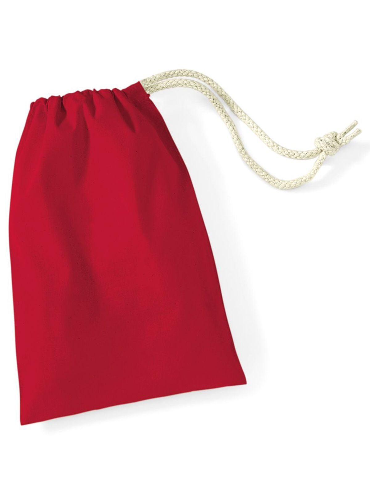 Sacchetto in cotone taglia XS Tasche / Rucksack – Westford Mill – Farbe classic red – individuell veredelbar