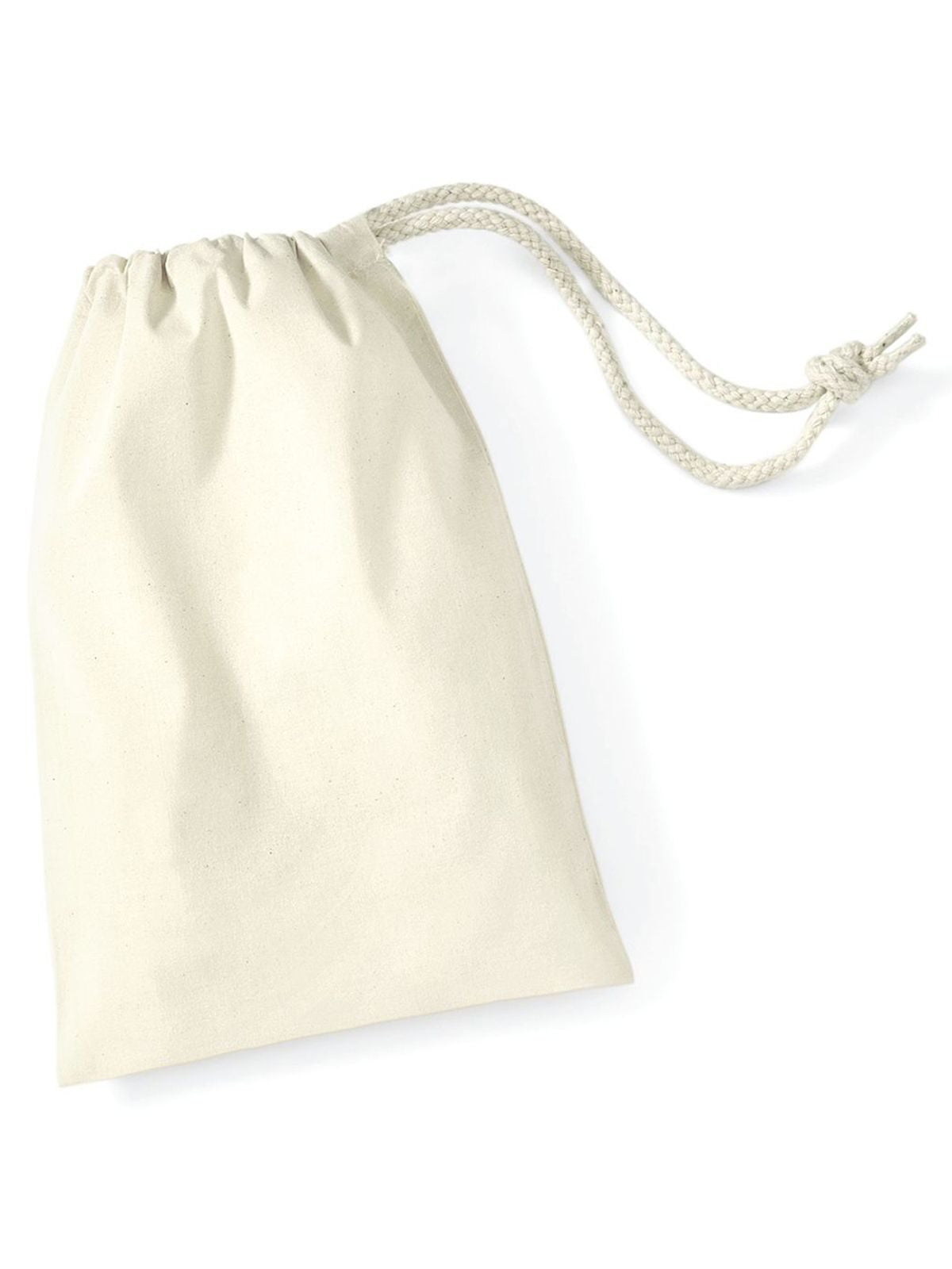 Sacchetto in cotone taglia XS Tasche / Rucksack – Westford Mill – Farbe Natur – individuell veredelbar
