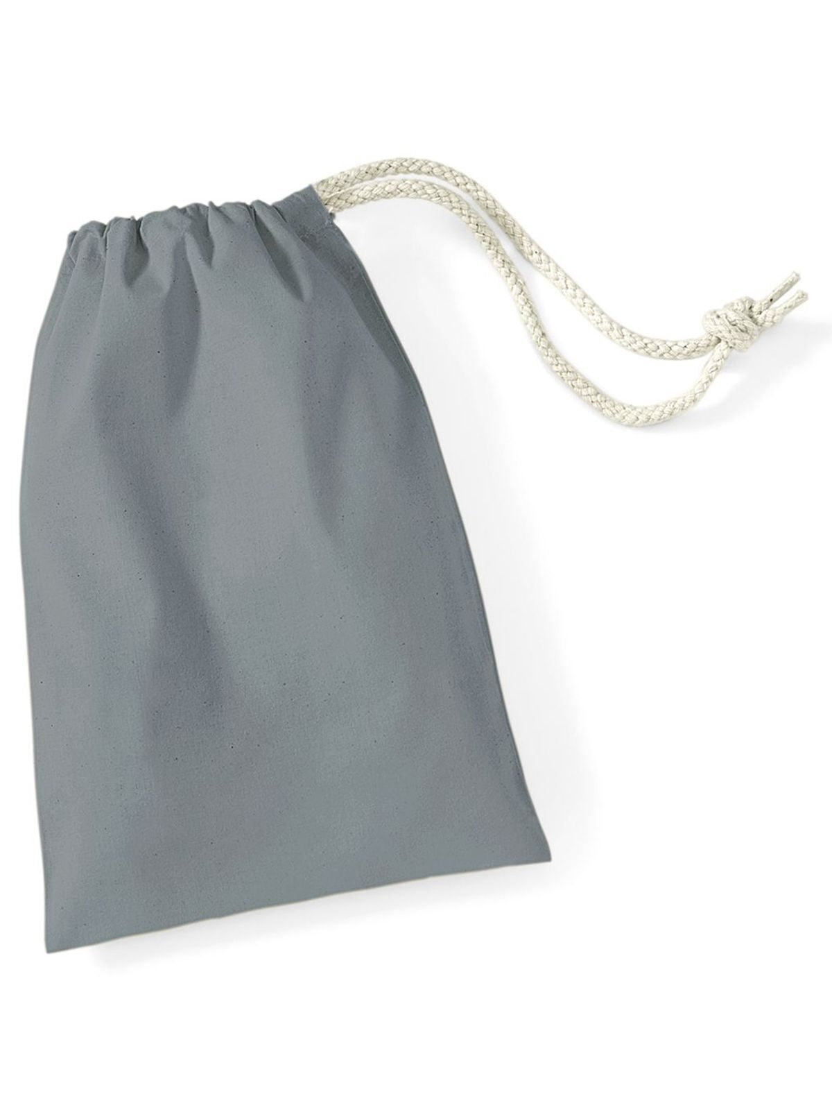Sacchetto in cotone taglia XS Tasche / Rucksack – Westford Mill – Farbe pure grey – individuell veredelbar