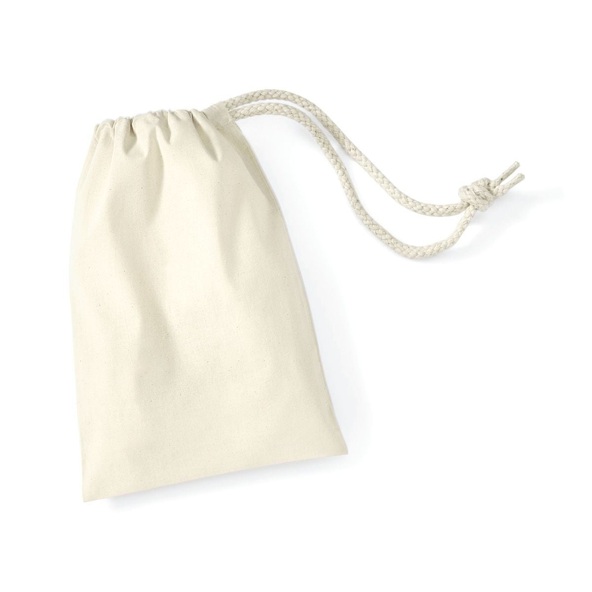 Sacchetto in cotone taglia XXS Tasche / Rucksack – Westford Mill – Farbe Natur – individuell veredelbar