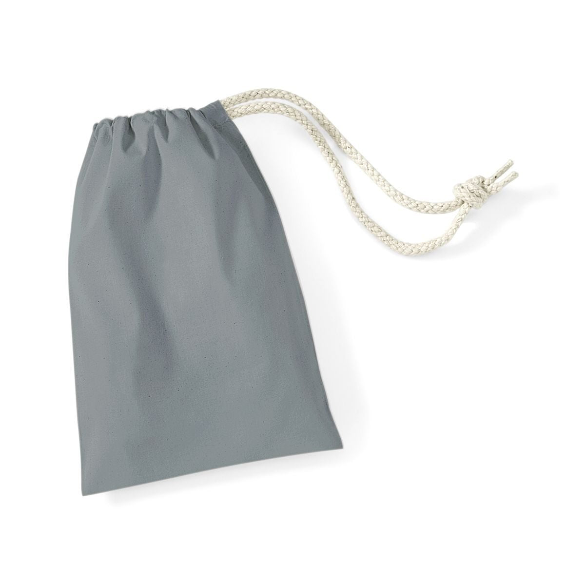 Sacchetto in cotone taglia XXS Tasche / Rucksack – Westford Mill – Farbe pure grey – individuell veredelbar