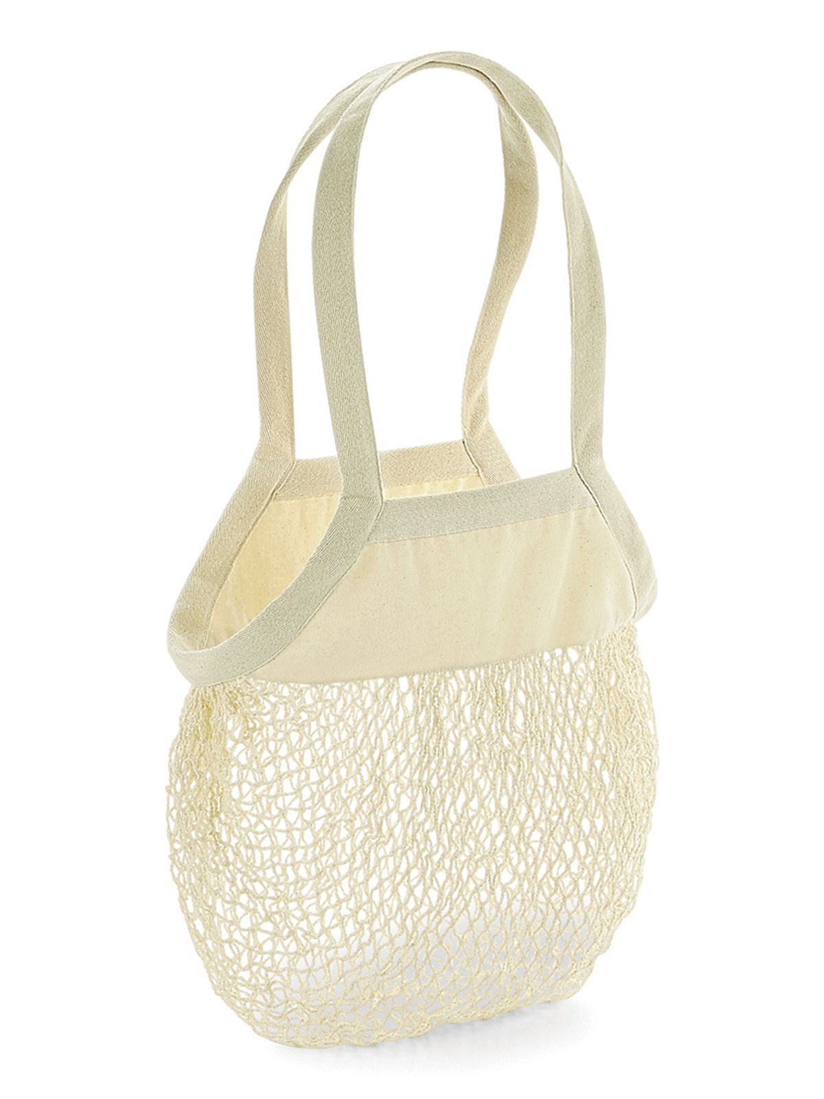 Organic Cotton Mesh Grocery Bag Herren Tasche / Rucksack – Westford Mill – Farbe Natur – individuell veredelbar