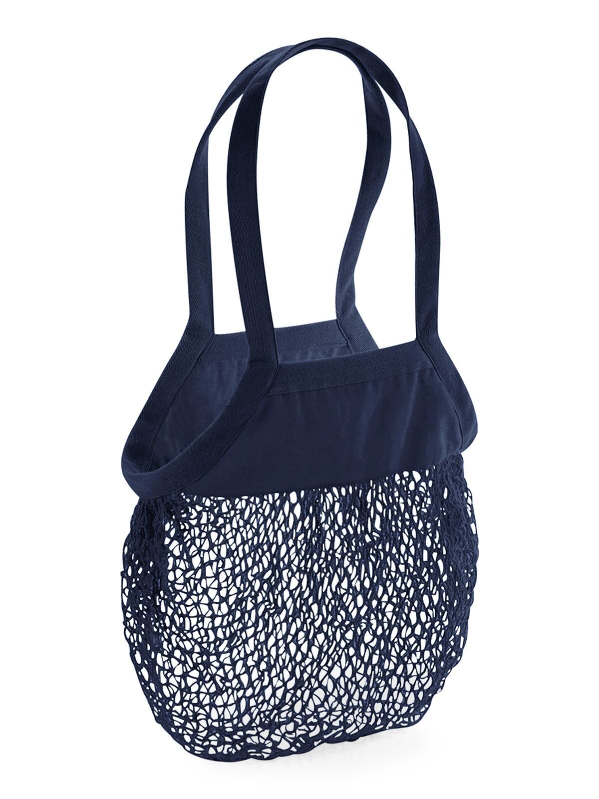 Organic Cotton Mesh Grocery Bag Herren Tasche / Rucksack – Westford Mill – Farbe Navy – individuell veredelbar