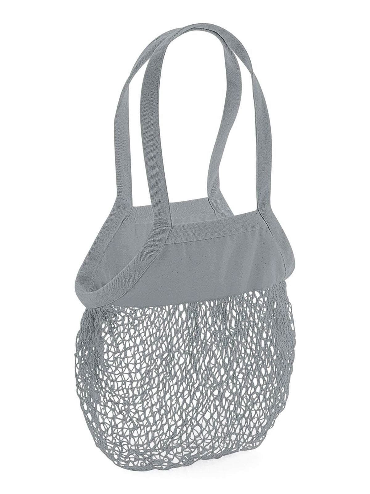 Organic Cotton Mesh Grocery Bag Herren Tasche / Rucksack – Westford Mill – Farbe pure grey – individuell veredelbar