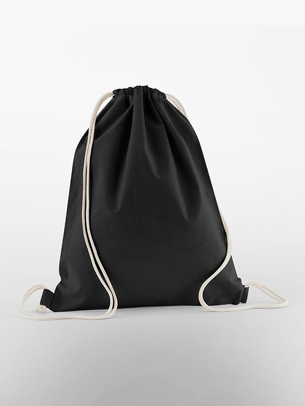 Organic Cotton InCo. Gymsac Herren Tasche / Rucksack – Westford Mill – Farbe Schwarz – individuell veredelbar