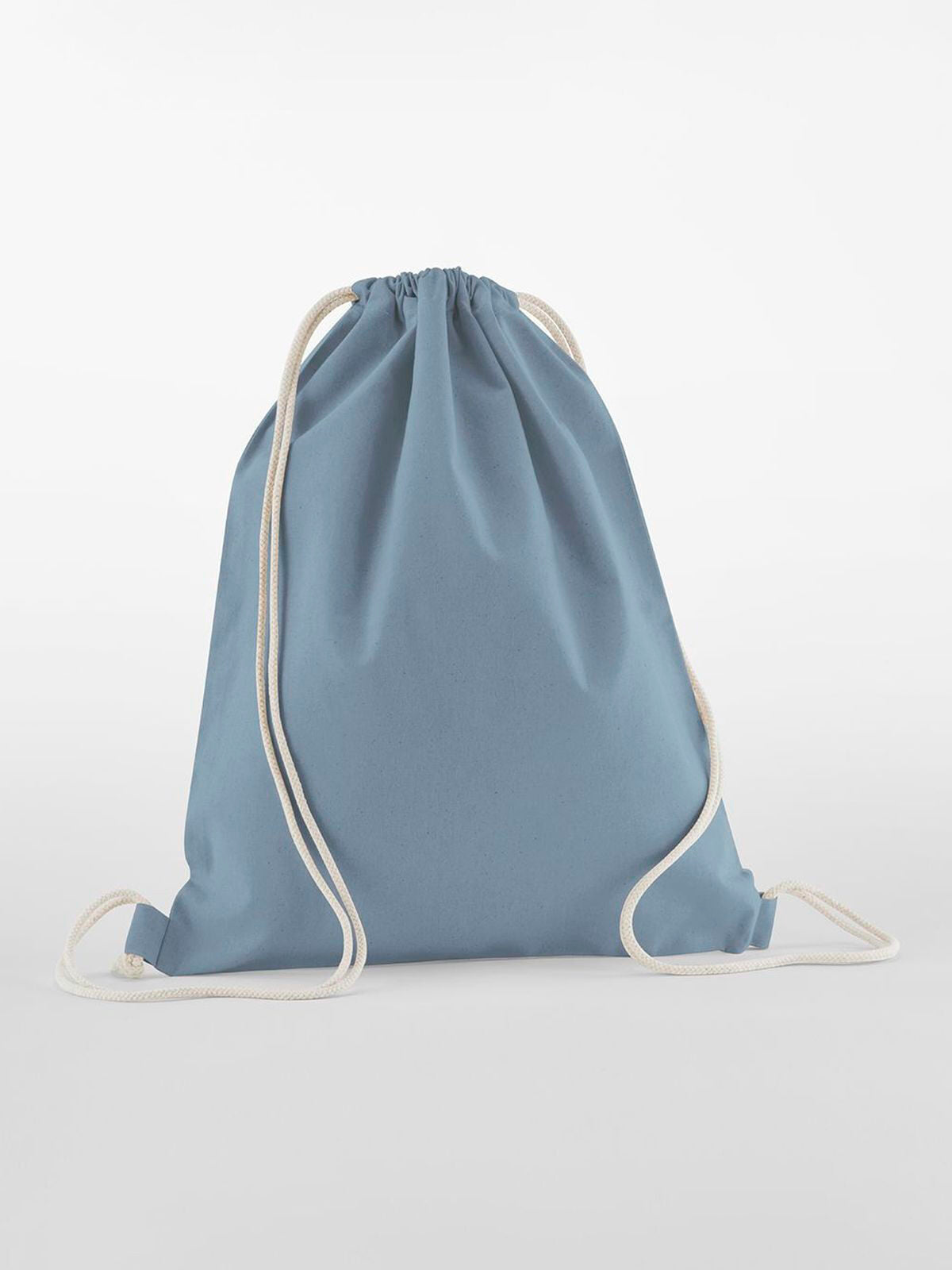 Organic Cotton InCo. Gymsac Herren Tasche / Rucksack – Westford Mill – Farbe dusty blue – individuell veredelbar