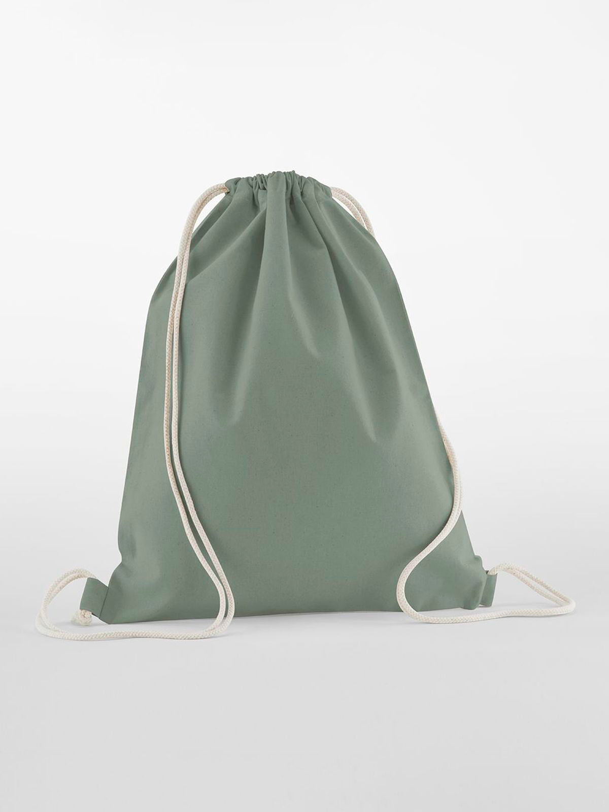 Organic Cotton InCo. Gymsac Herren Tasche / Rucksack – Westford Mill – Farbe dusty green – individuell veredelbar