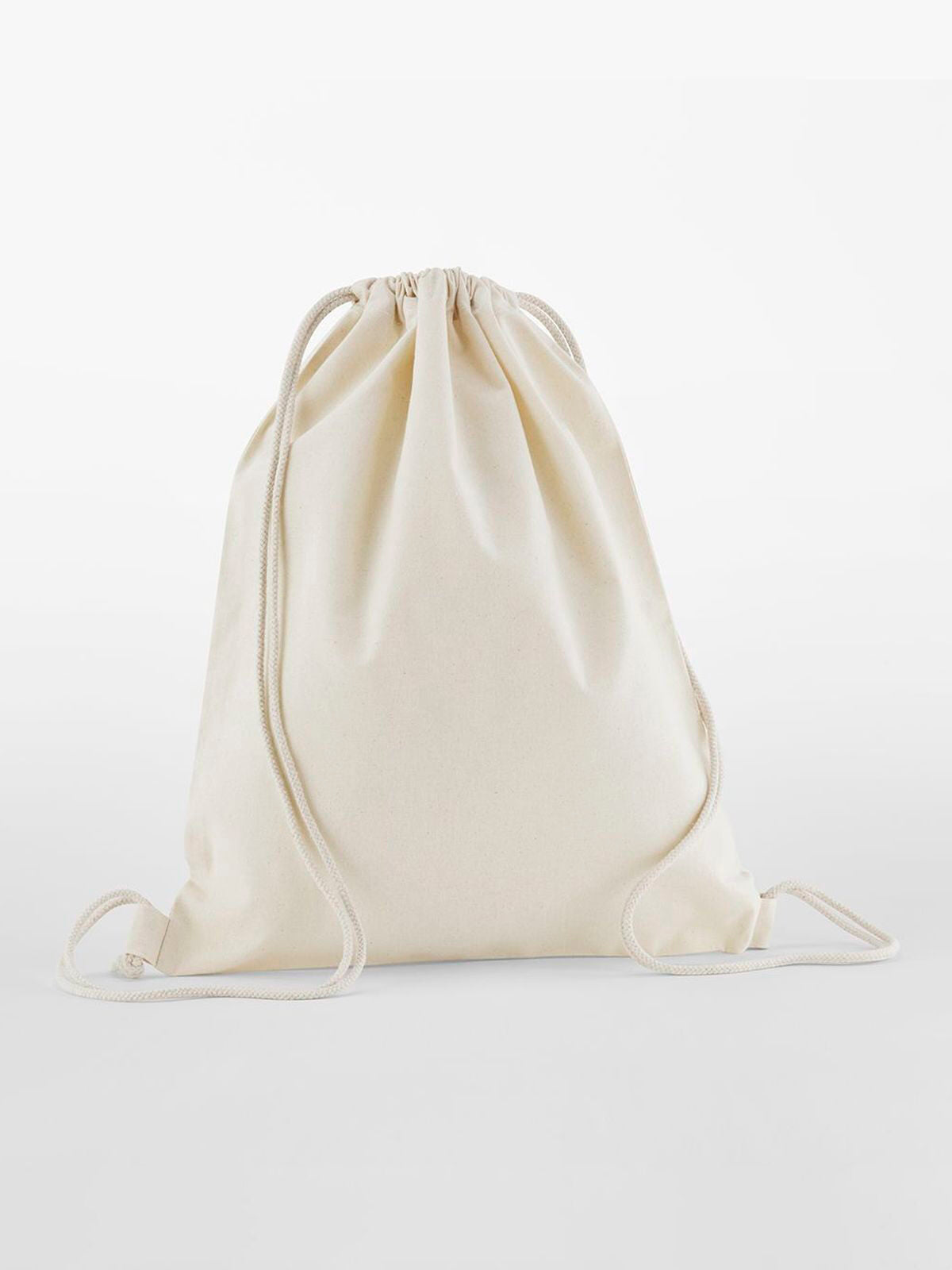 Organic Cotton InCo. Gymsac Herren Tasche / Rucksack – Westford Mill – Farbe Natur – individuell veredelbar