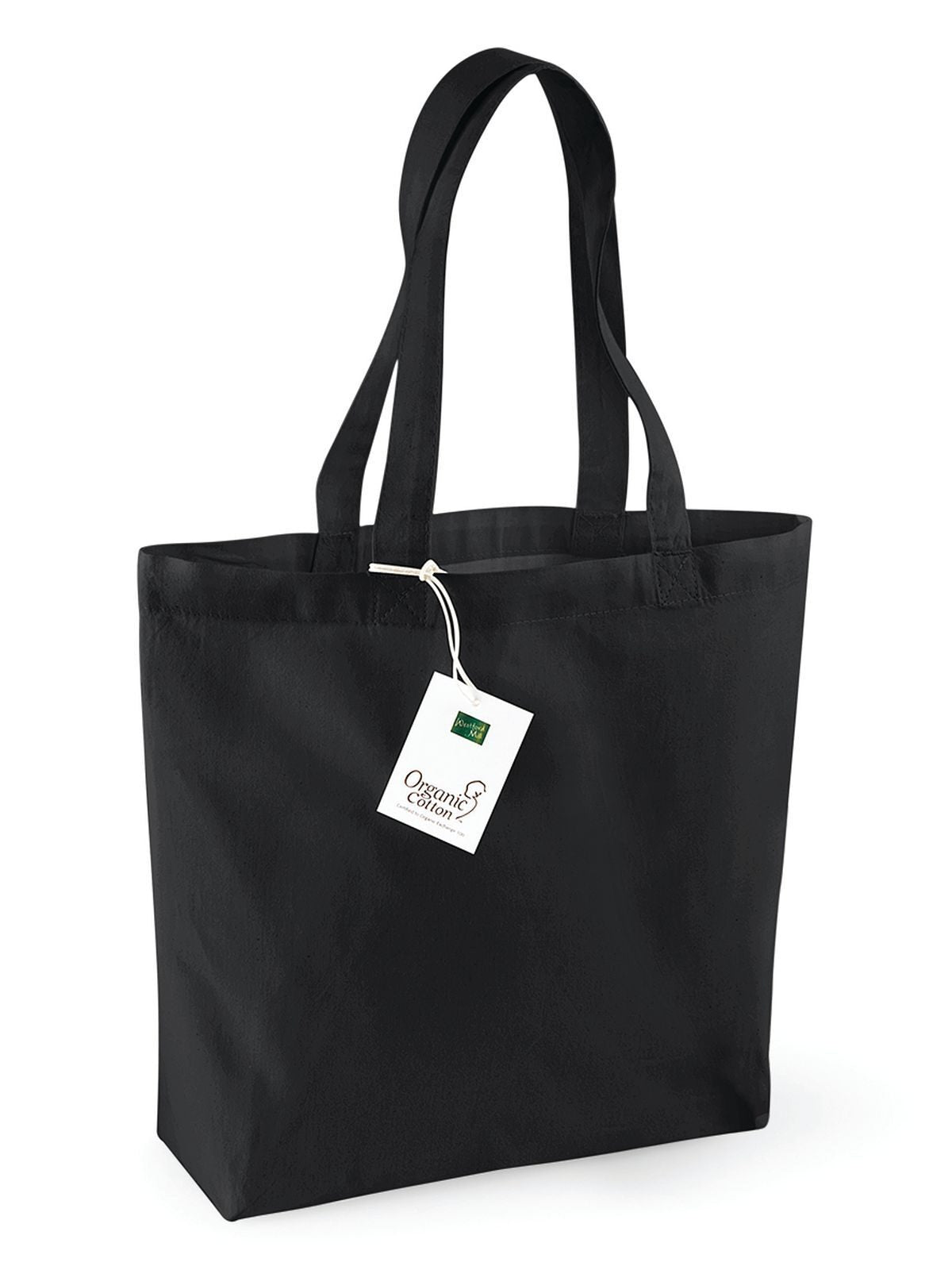 Organic Cotton Shopper Herren Tasche / Rucksack – Westford Mill – Farbe Schwarz – individuell veredelbar