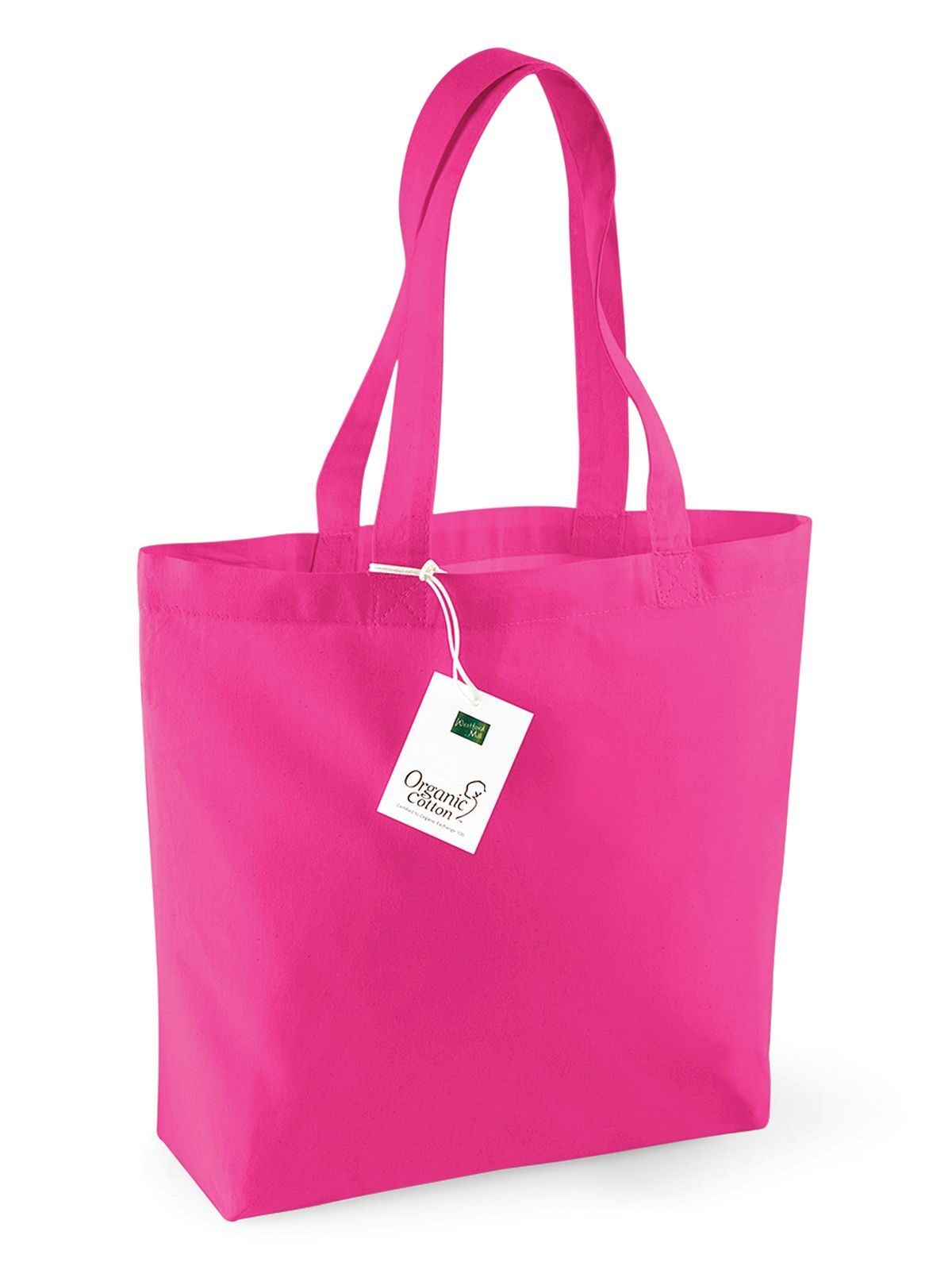 Organic Cotton Shopper Herren Tasche / Rucksack – Westford Mill – Farbe Fuchsia – individuell veredelbar