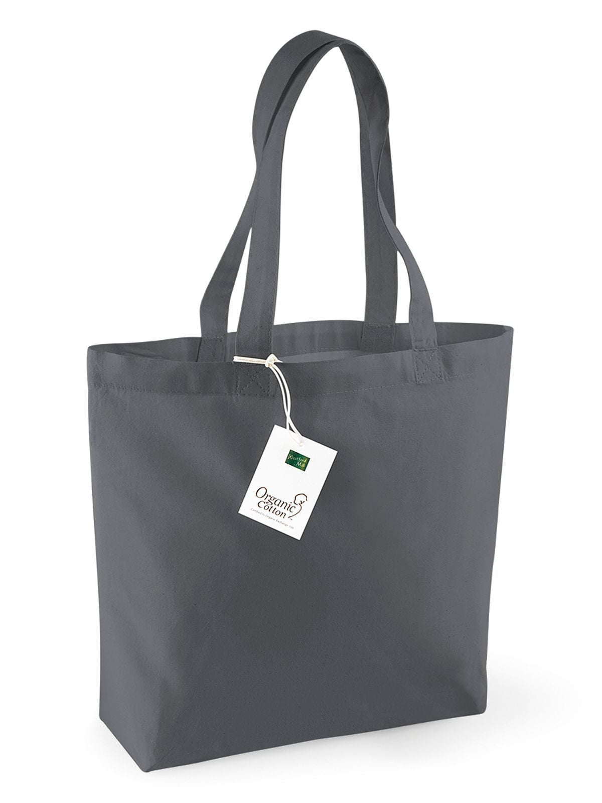 Organic Cotton Shopper Herren Tasche / Rucksack – Westford Mill – Farbe graphite grey – individuell veredelbar