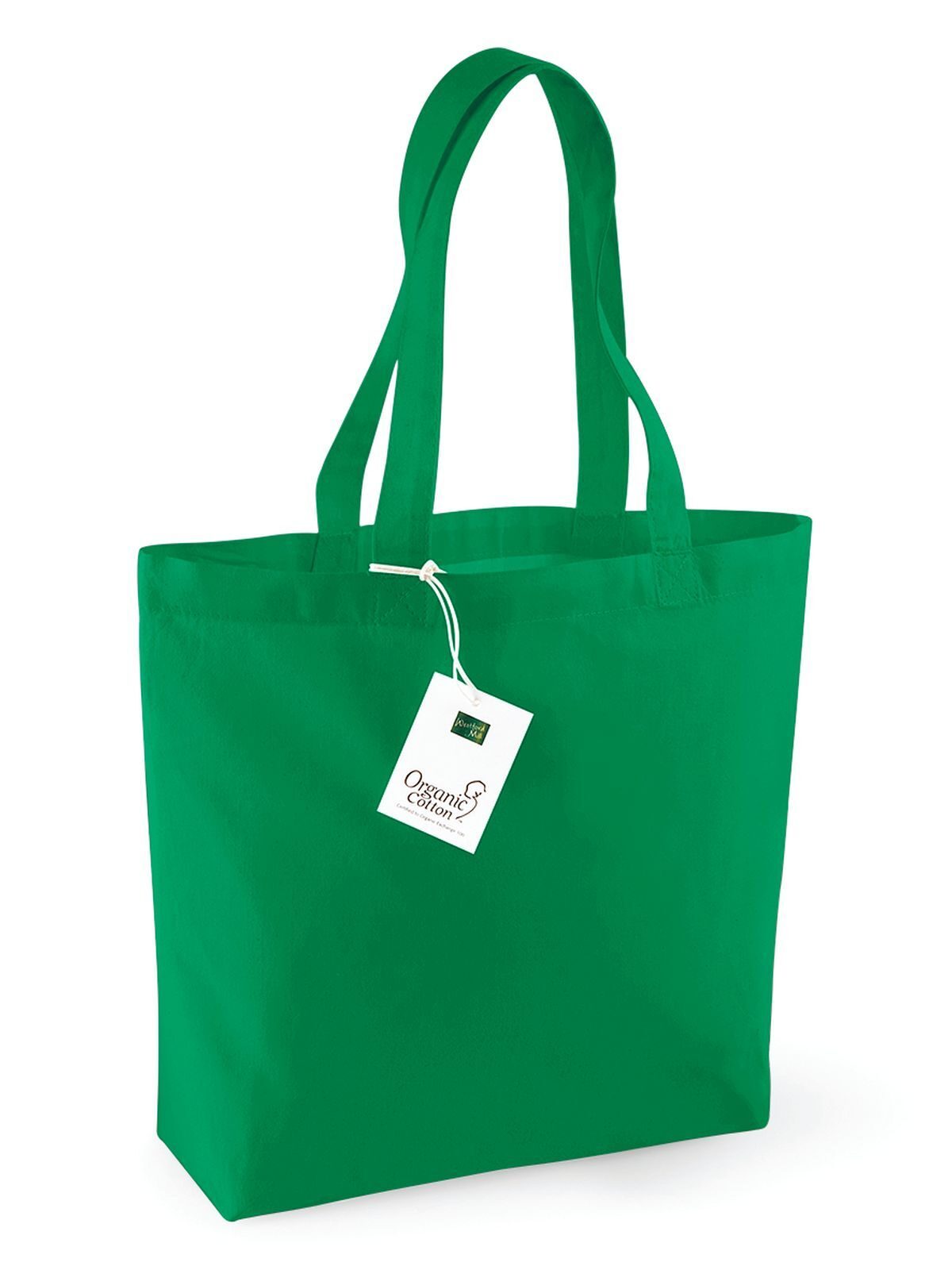 Organic Cotton Shopper Herren Tasche / Rucksack – Westford Mill – Farbe Kellygrün – individuell veredelbar