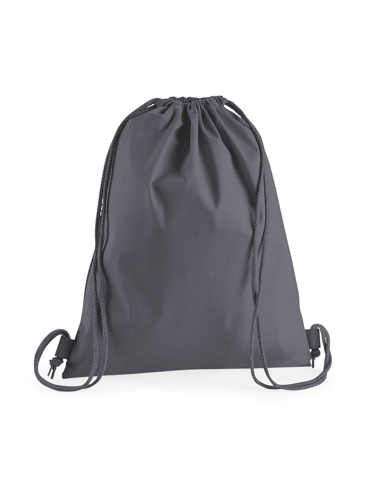 Premium Cotton Gymsac Herren Tasche / Rucksack – Westford Mill – Farbe graphite grey – individuell veredelbar
