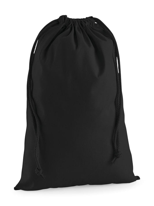 Premium Cotton Stuff Bag L Herren Tasche / Rucksack – Westford Mill – Farbe Schwarz – individuell veredelbar
