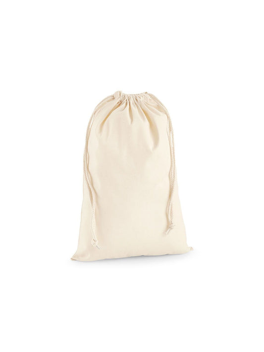 Premium Cotton Stuff Bag XS Herren Tasche / Rucksack – Westford Mill – Farbe Natur – individuell veredelbar