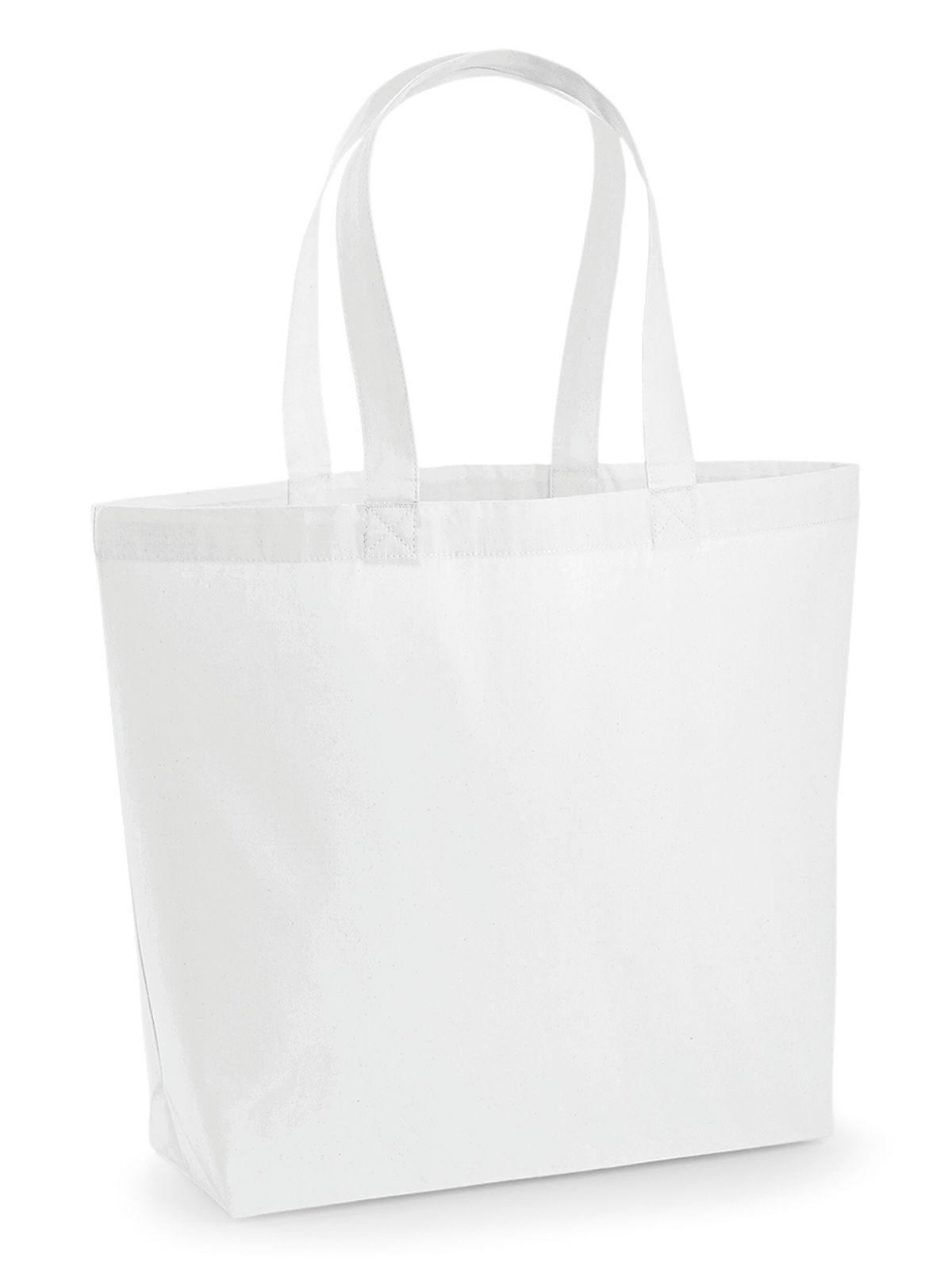 Premium Cotton Maxi Tote Herren Tasche / Rucksack – Westford Mill – Farbe Weiß – individuell veredelbar