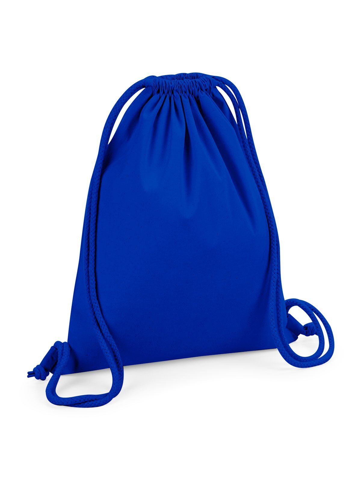 Organic Premium Cotton Gymsac Herren Tasche / Rucksack – Westford Mill – Farbe bright royal – individuell veredelbar