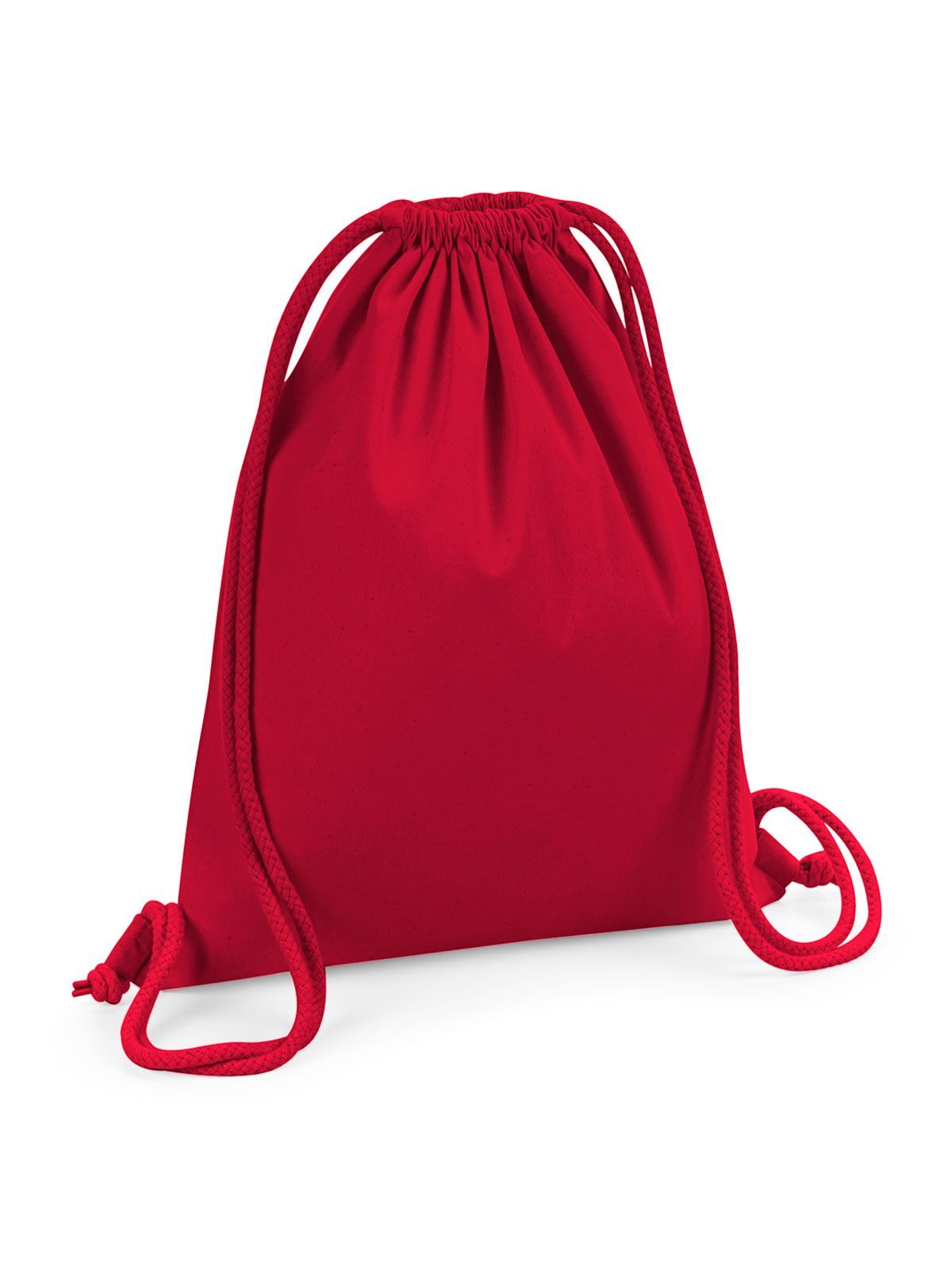 Organic Premium Cotton Gymsac Herren Tasche / Rucksack – Westford Mill – Farbe classic red – individuell veredelbar