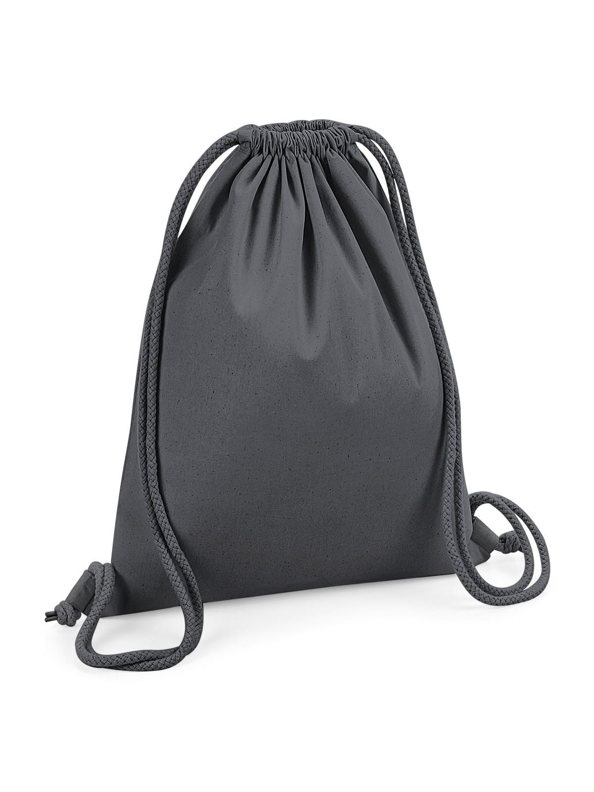 Organic Premium Cotton Gymsac Herren Tasche / Rucksack – Westford Mill – Farbe graphite grey – individuell veredelbar
