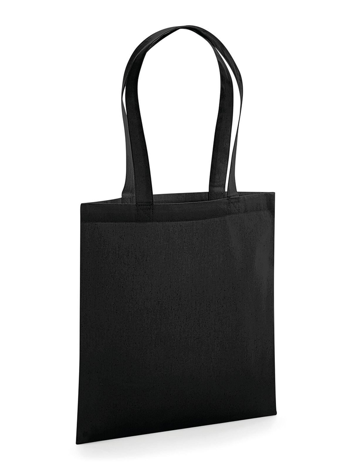 Organic Premium Cotton Tote Herren Tasche / Rucksack – Westford Mill – Farbe Schwarz – individuell veredelbar