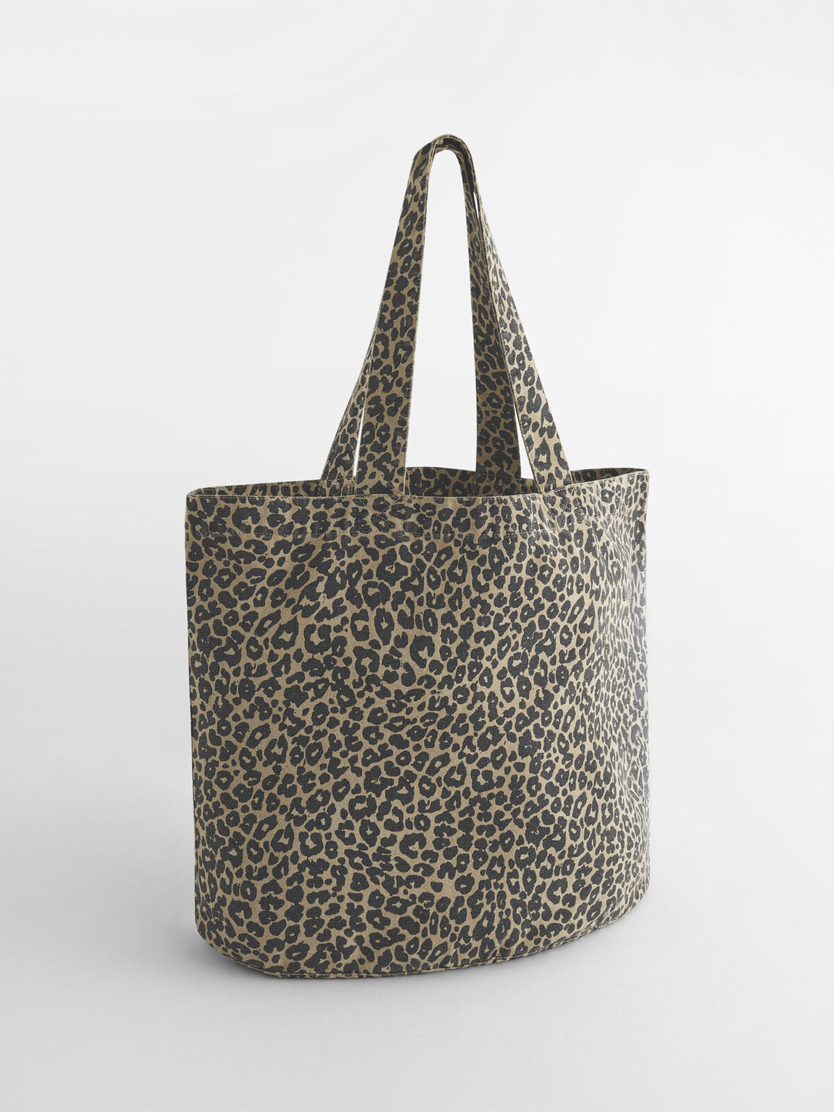 Shopper in canvas con stampa leopardata Herren Tasche / Rucksack – Westford Mill – Farbe vintage leopard print – individuell veredelbar