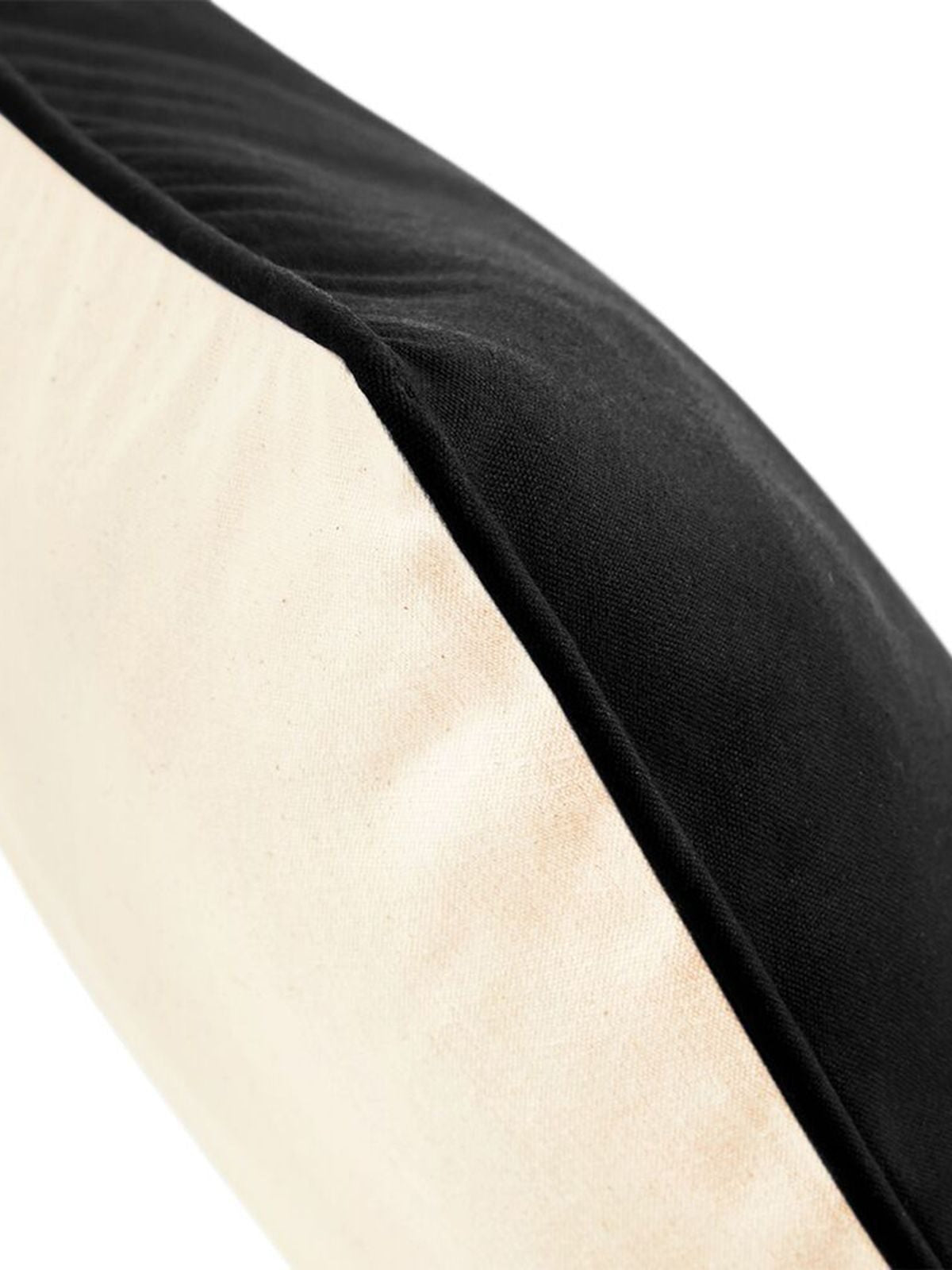 Fairtrade Cotton Piped Cushion Cover Herren Handtuch – Westford Mill – Farbe natural/black – individuell veredelbar