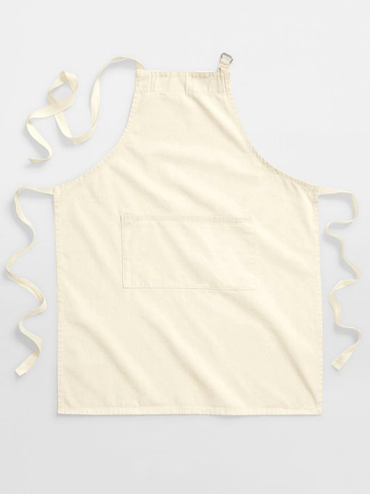 Fairtrade Cotton Adult Craft Apron Herren Schürze / Kasack – Westford Mill – Farbe Natur – individuell veredelbar