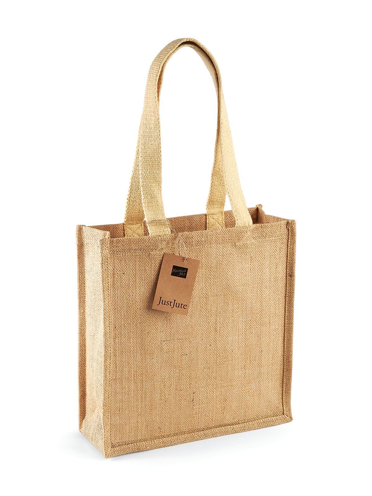 Jute Compact Tote Herren Tasche / Rucksack – Westford Mill – Farbe Natur – individuell veredelbar