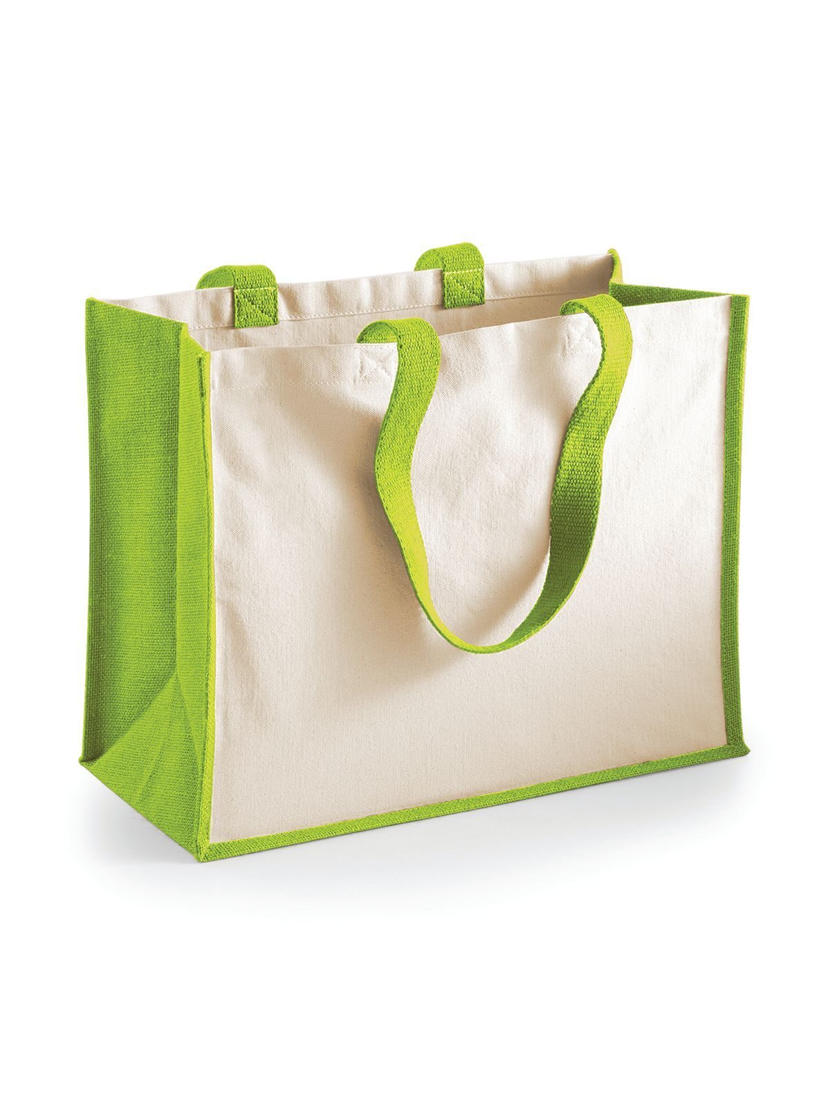 Printers Jute Classic Shopper Herren Tasche / Rucksack – Westford Mill – Farbe apple green – individuell veredelbar
