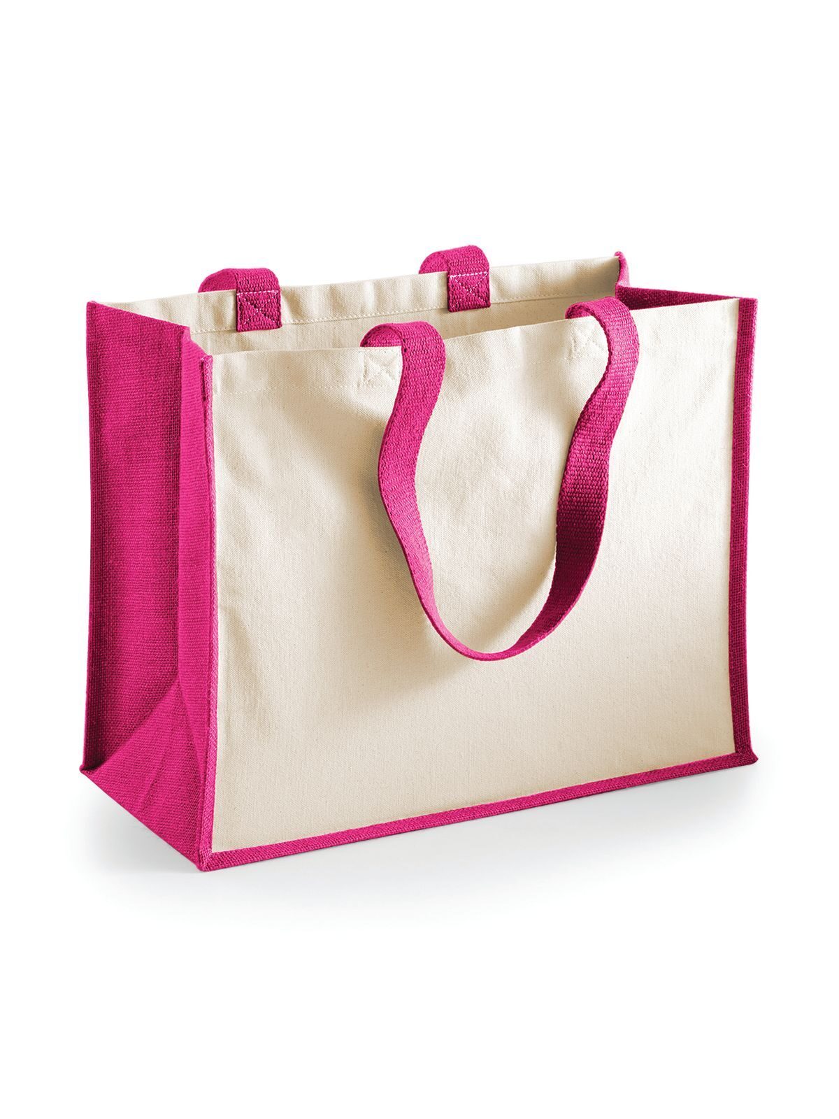Printers Jute Classic Shopper Herren Tasche / Rucksack – Westford Mill – Farbe Fuchsia – individuell veredelbar