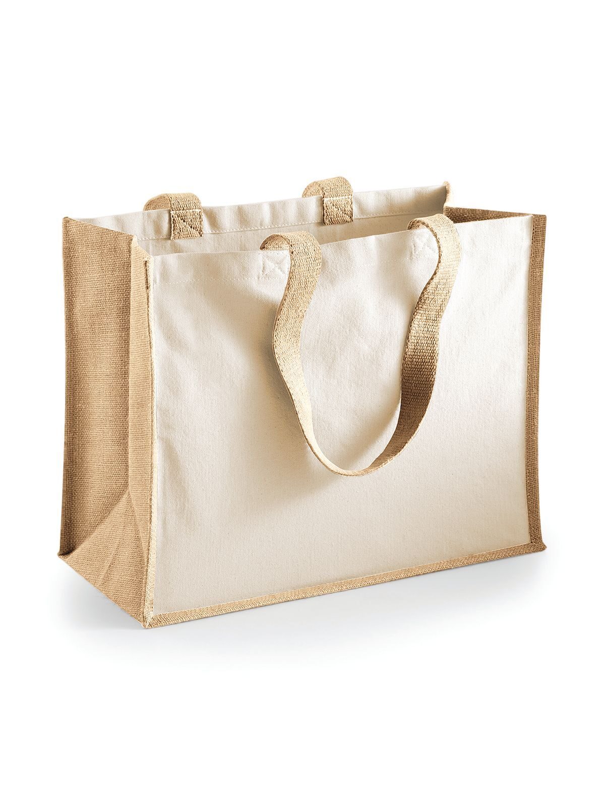 Printers Jute Classic Shopper Herren Tasche / Rucksack – Westford Mill – Farbe Natur – individuell veredelbar