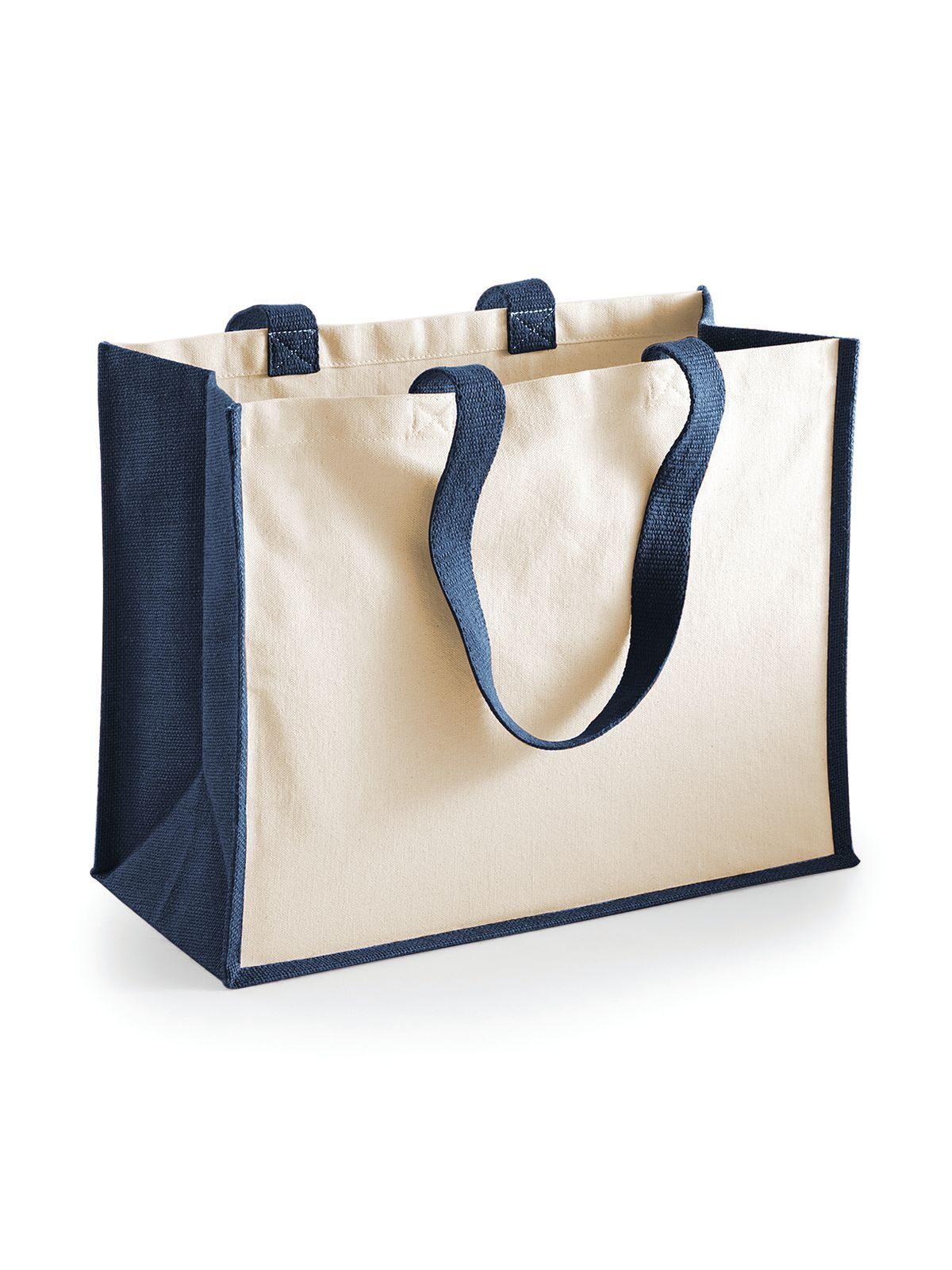 Printers Jute Classic Shopper Herren Tasche / Rucksack – Westford Mill – Farbe Navy – individuell veredelbar
