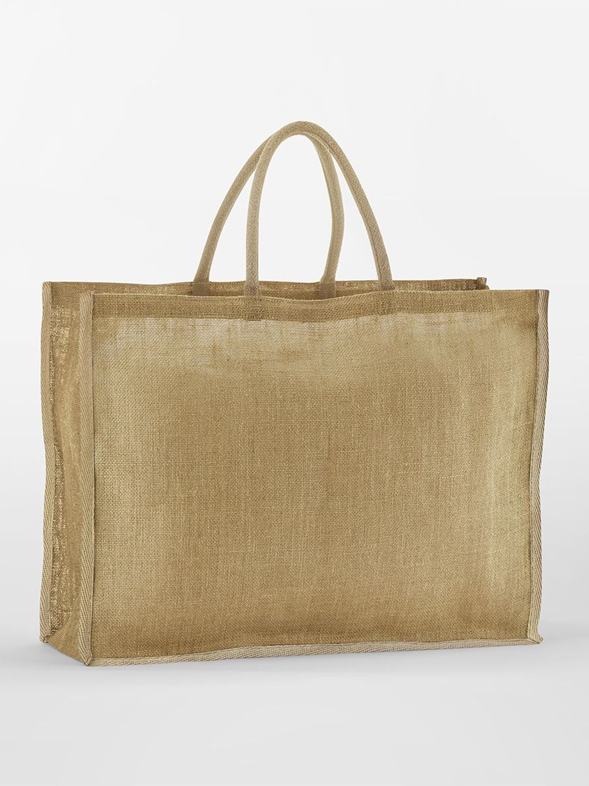 Natural Starched Jute Market Shopper Herren Tasche / Rucksack – Westford Mill – Farbe Natur – individuell veredelbar