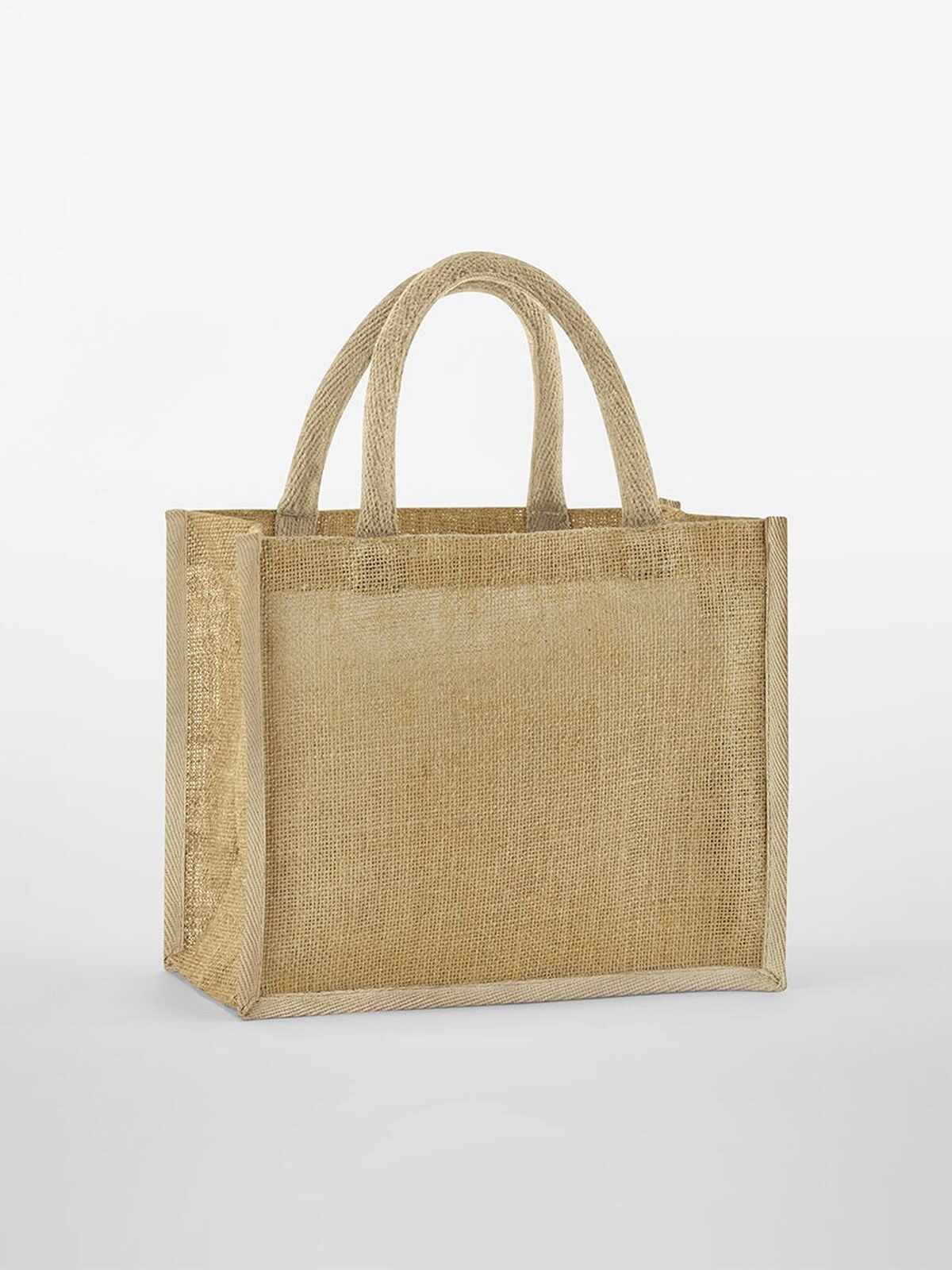 Natural Starched Jute Mini Gift Bag Herren Tasche / Rucksack – Westford Mill – Farbe Natur – individuell veredelbar