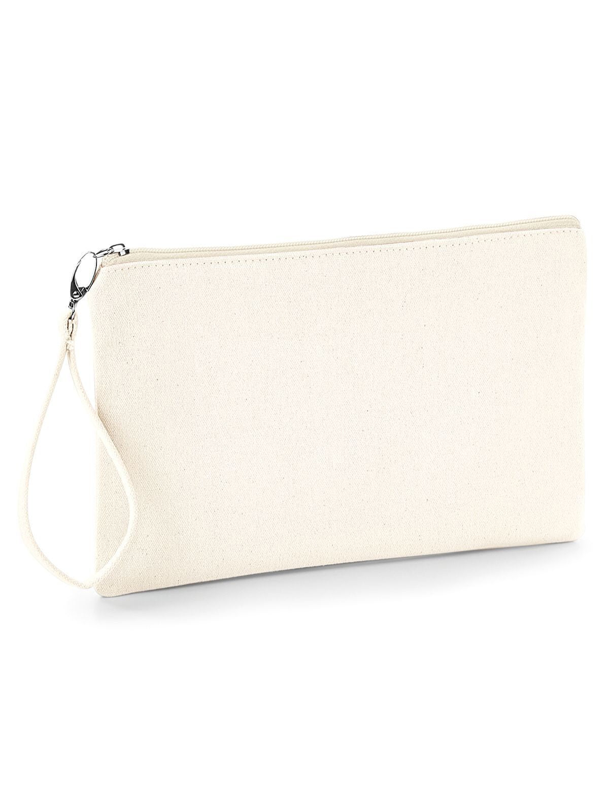 Canvas Wristlet Pouch Herren Tasche / Rucksack – Westford Mill – Farbe natural/natural – individuell veredelbar
